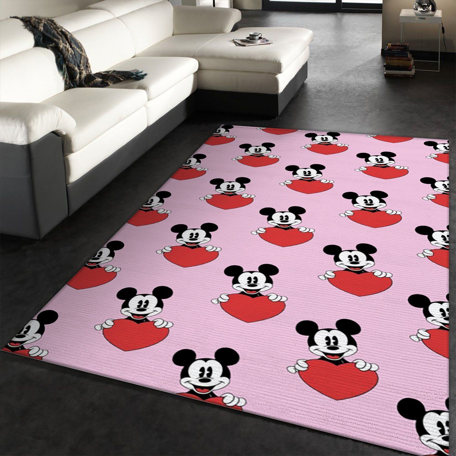 Mickeymouse Pink Red Area Rug For Christmas, Living room and bedroom Rug, US Gift Decor - Indoor Outdoor Rugs