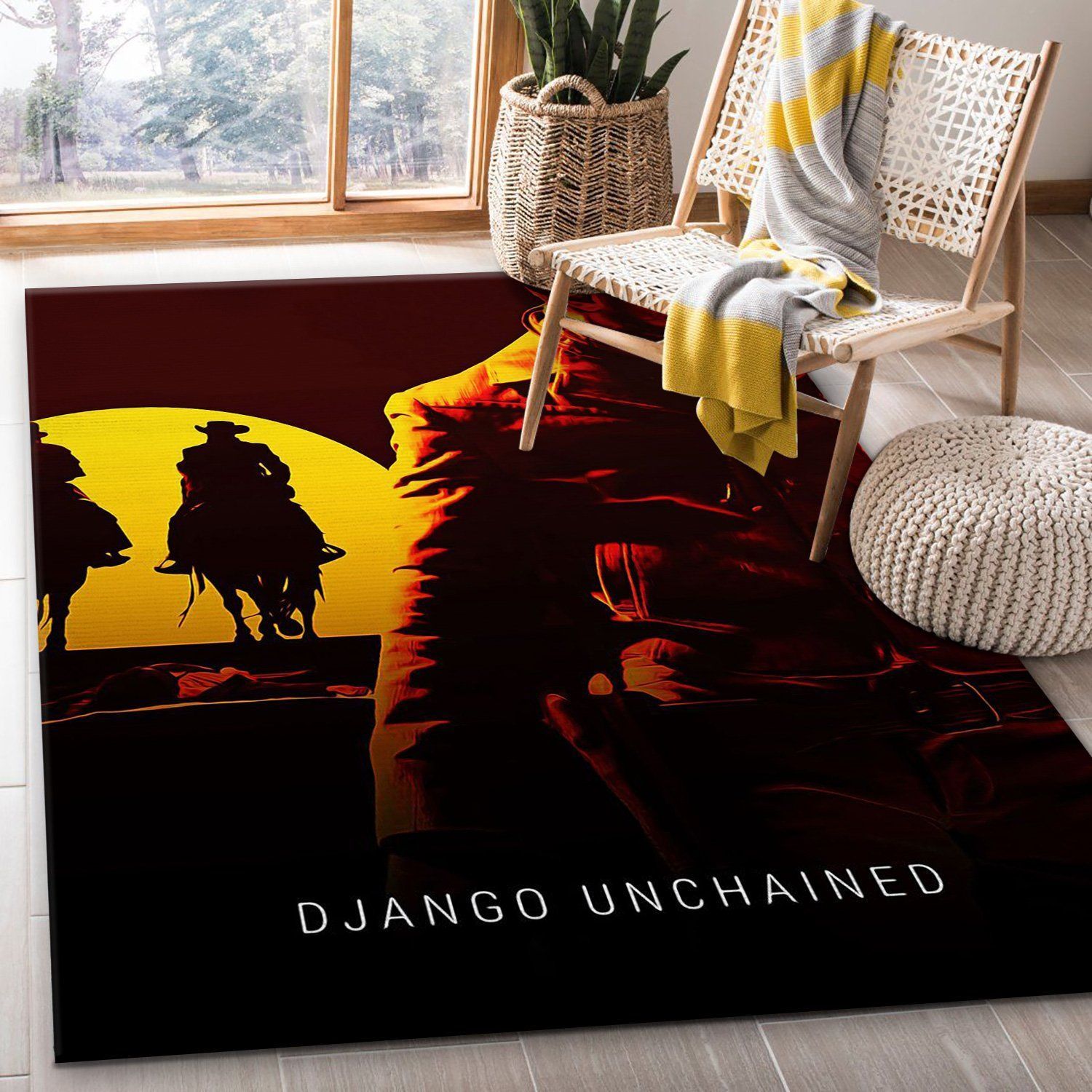 Django Unchained 2012 Rug Movie Rug Family Gift US Decor - Indoor Outdoor Rugs