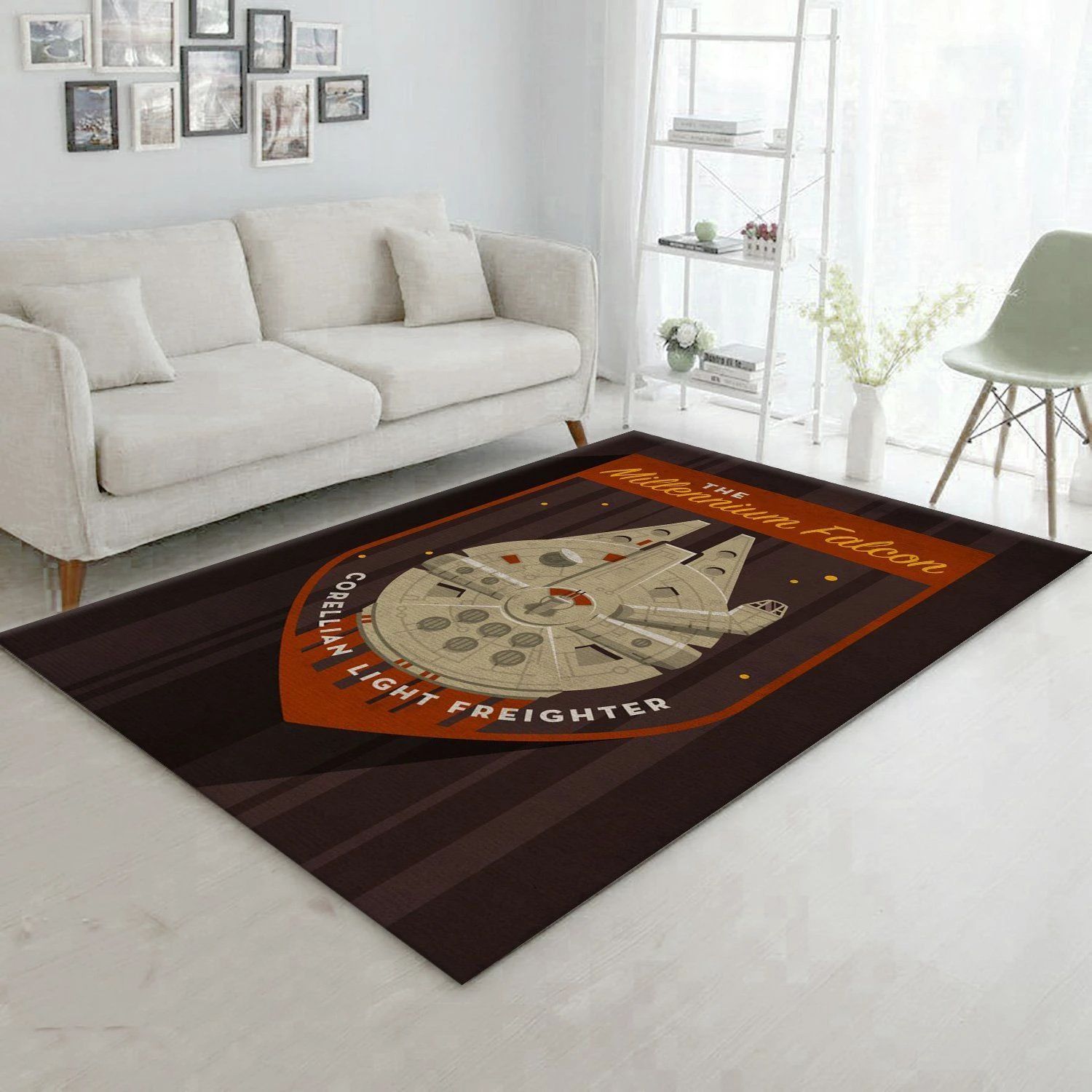 Millennium Falcon Rug Star Wars Badges Arts Rug Christmas Gift US Decor - Indoor Outdoor Rugs