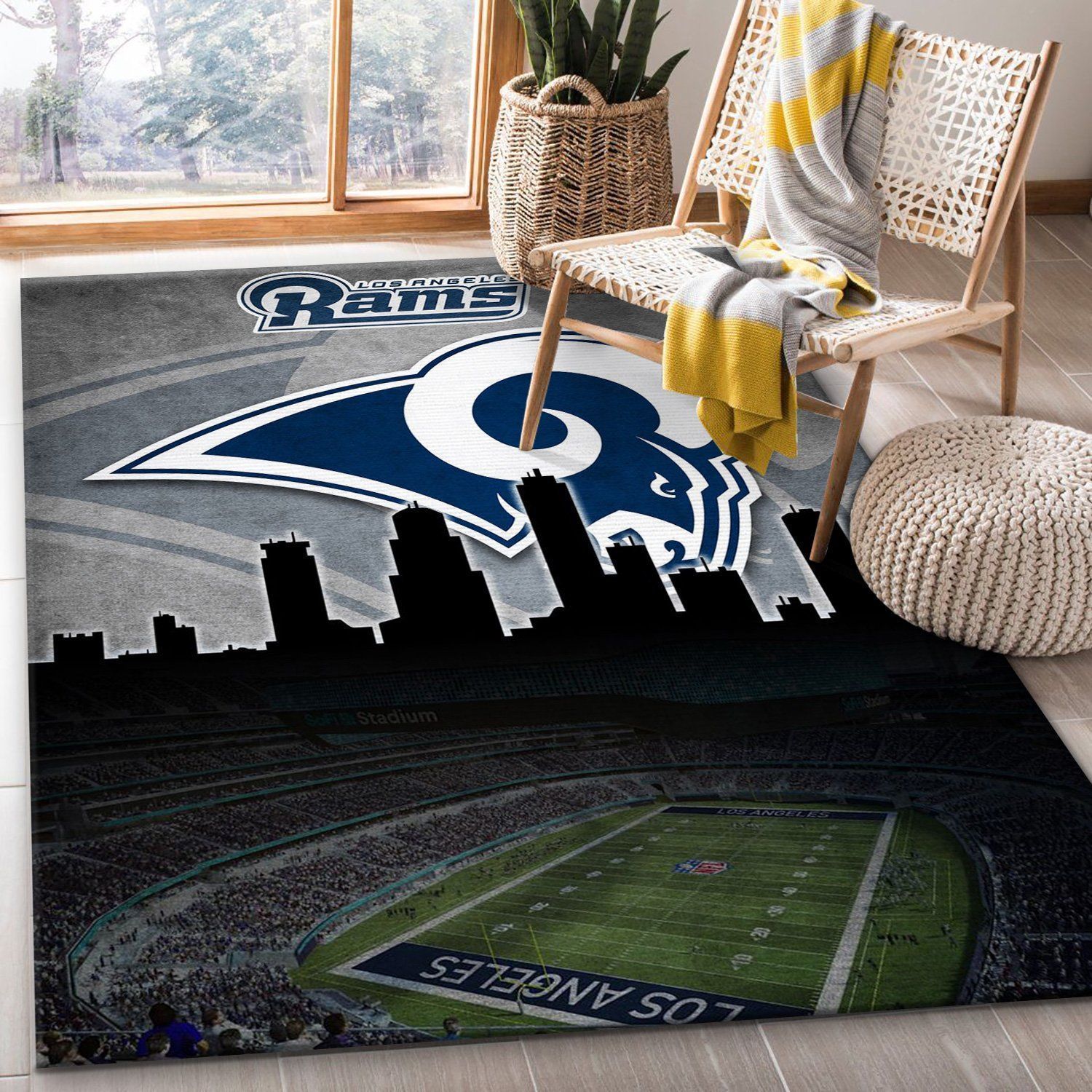 Los Angeles Rams NFL Area Rug Living Room Rug Christmas Gift US Decor - Indoor Outdoor Rugs