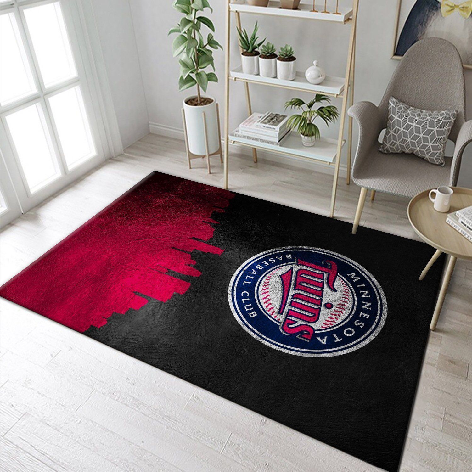 Minnesota Twins Skyline MLB Team Area Rug, Living Room Rug, Christmas Gift US Decor - Indoor Outdoor Rugs