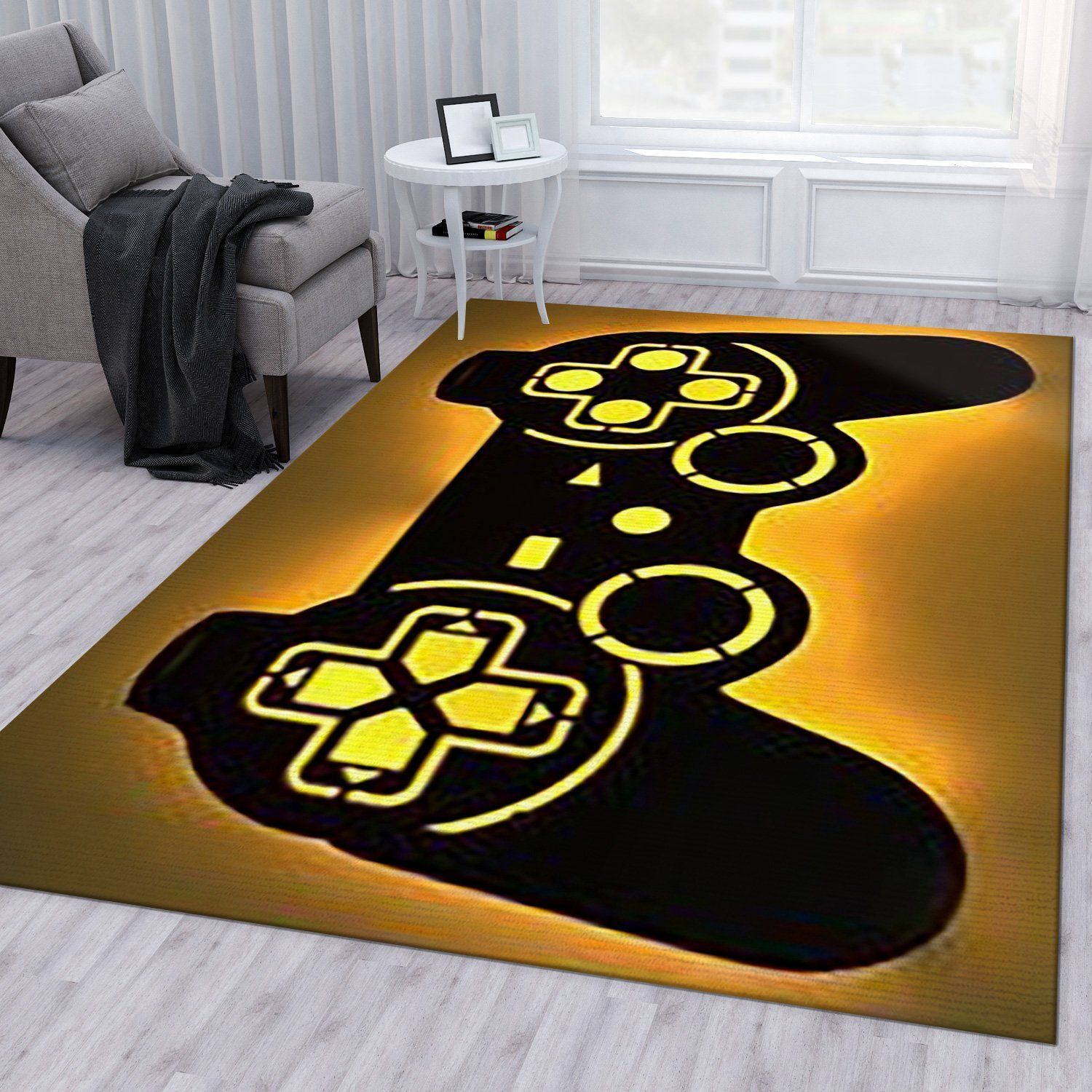 Playstation Led V4 Area Rug Bedroom Rug Home Decor Floor Decor - Indoor Outdoor Rugs