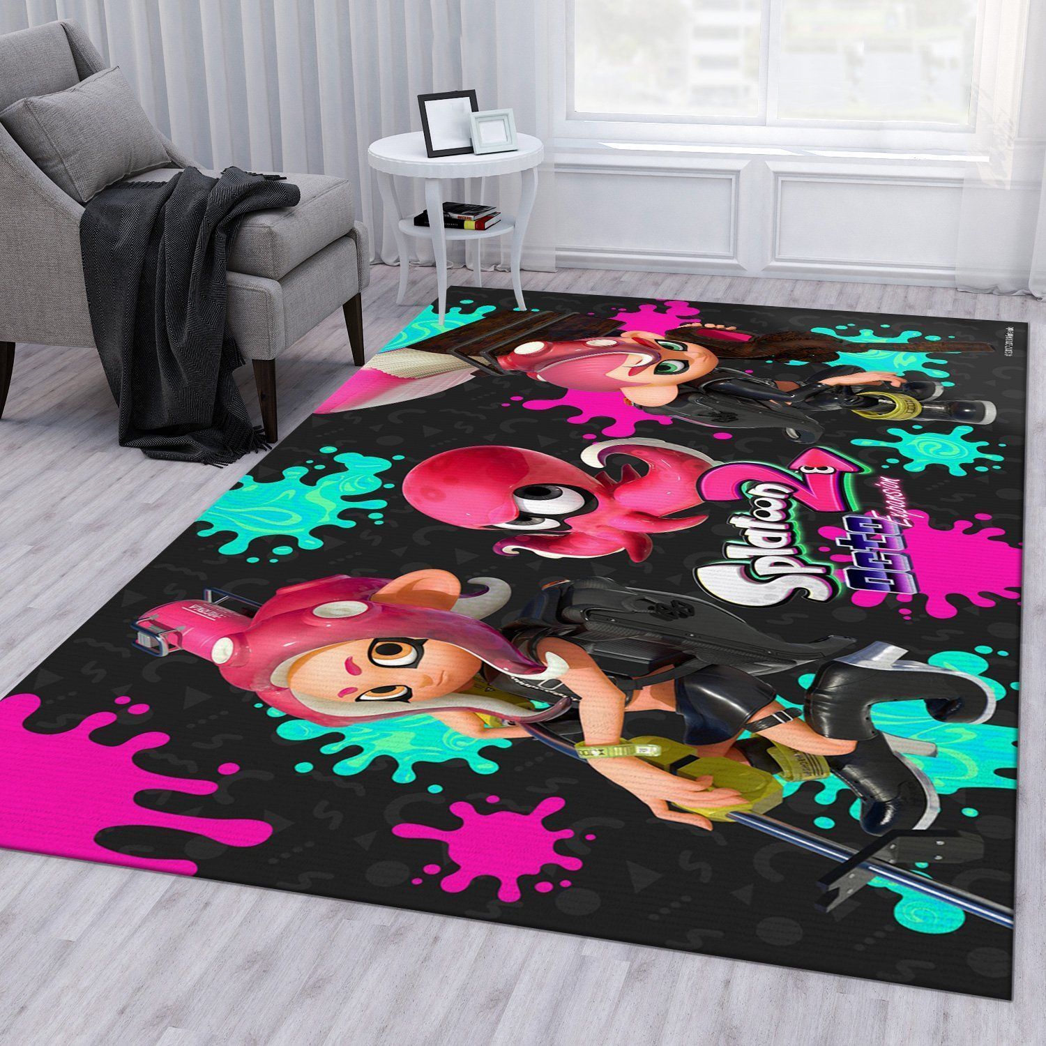 Splatoon 2 Octo Expansion Rug Living Room Rug Christmas Gift US Decor - Indoor Outdoor Rugs