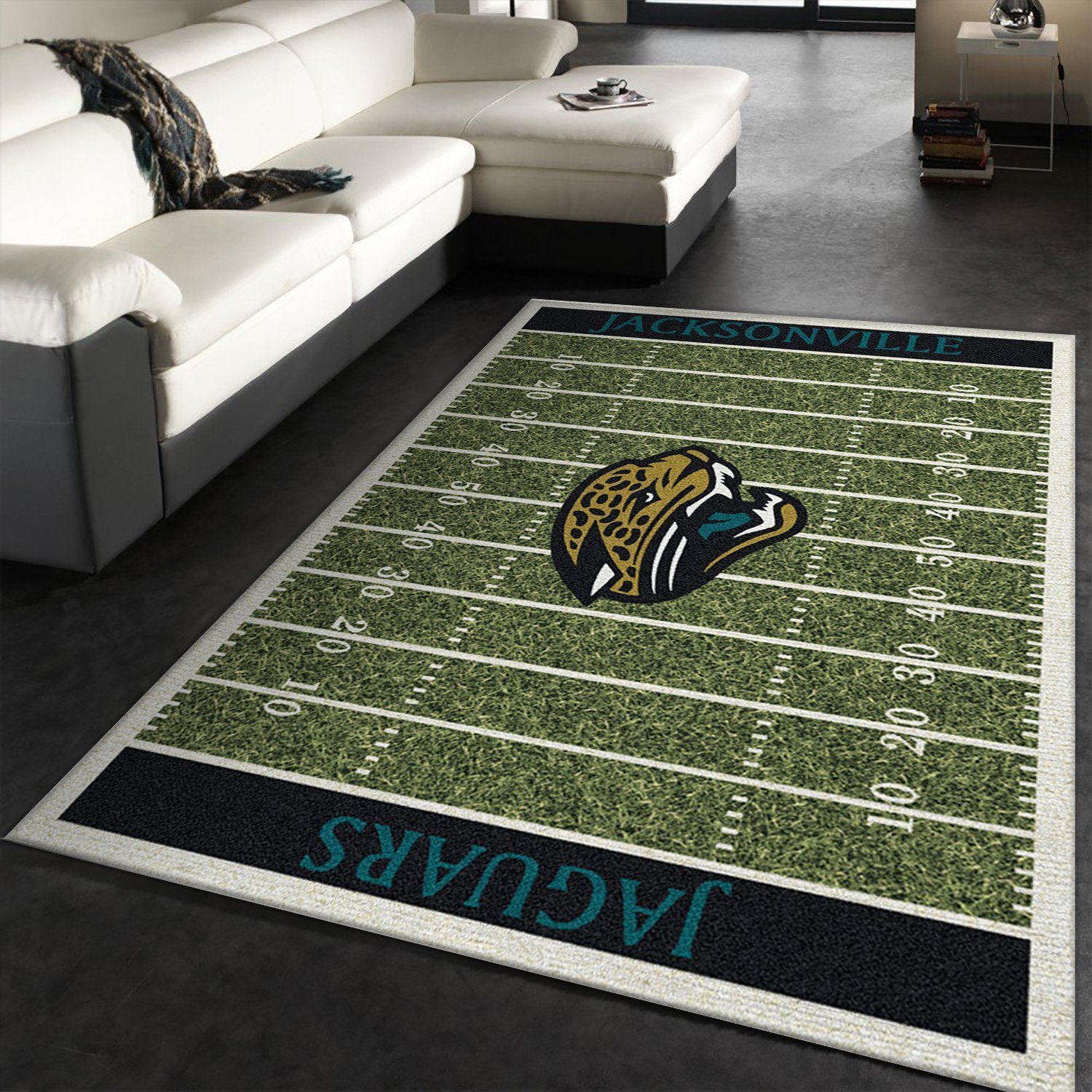 Nfl Homefield Jacksonville Jaguars Area Rug, Living Room Rug, Home Decor Floor Decor - Indoor Outdoor Rugs