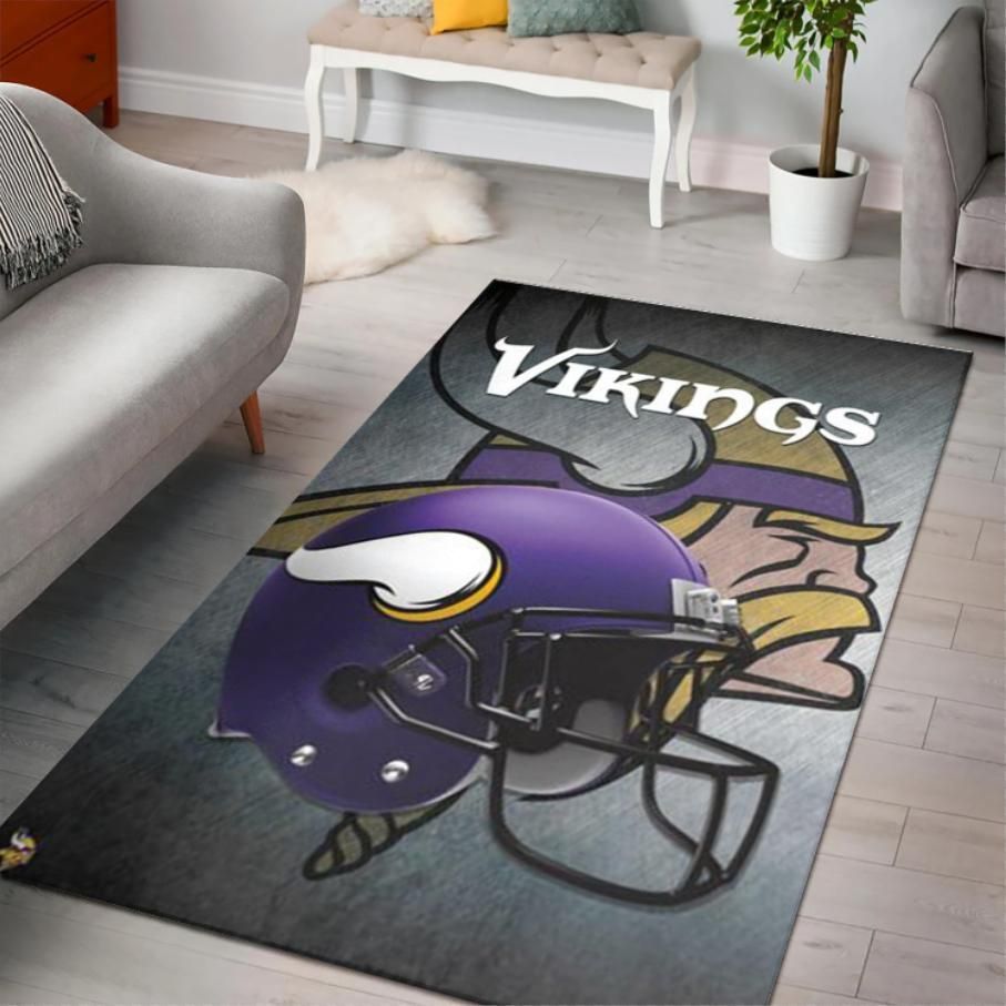 Minnesota Vikings Nfl Football Team Area Rug Rugs For Living Room Rug Home Decor - Indoor Outdoor Rugs