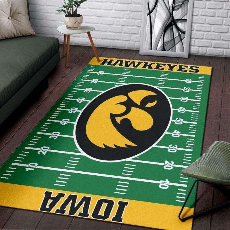 Nfl Football Team Iowa Hawkeyes Area Rug Home Decor - Indoor Outdoor Rugs