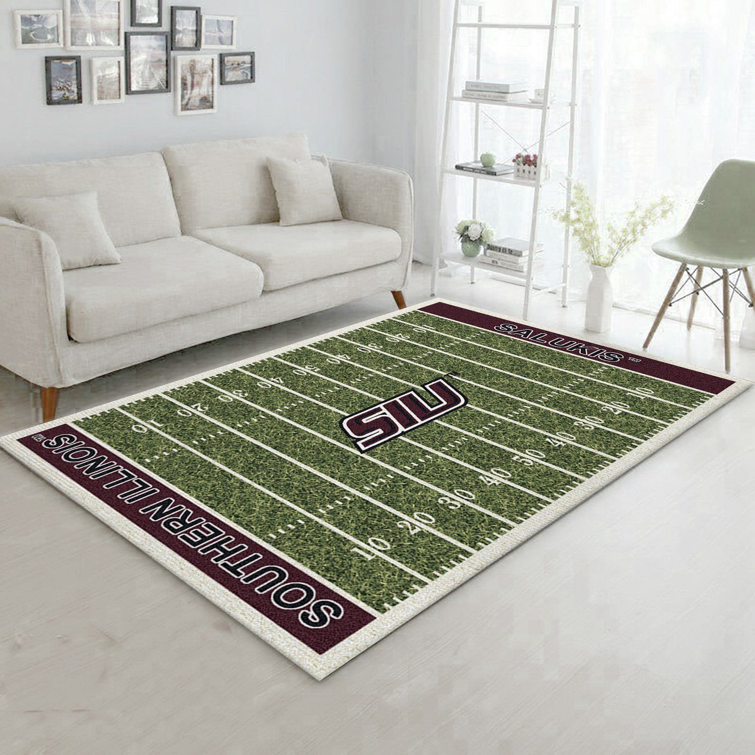 College Southern Illinois NFL Team Logo Area Rug, Kitchen Rug, Home US Decor - Indoor Outdoor Rugs