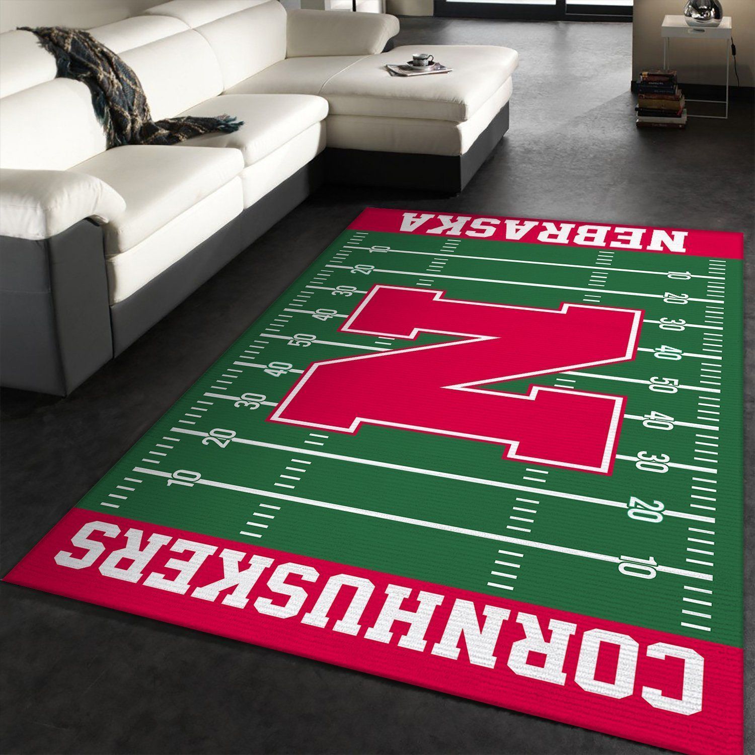 Nfl Team Nebraska Cornhuskers Home Field Area Rug Sport Home Decor - Indoor Outdoor Rugs