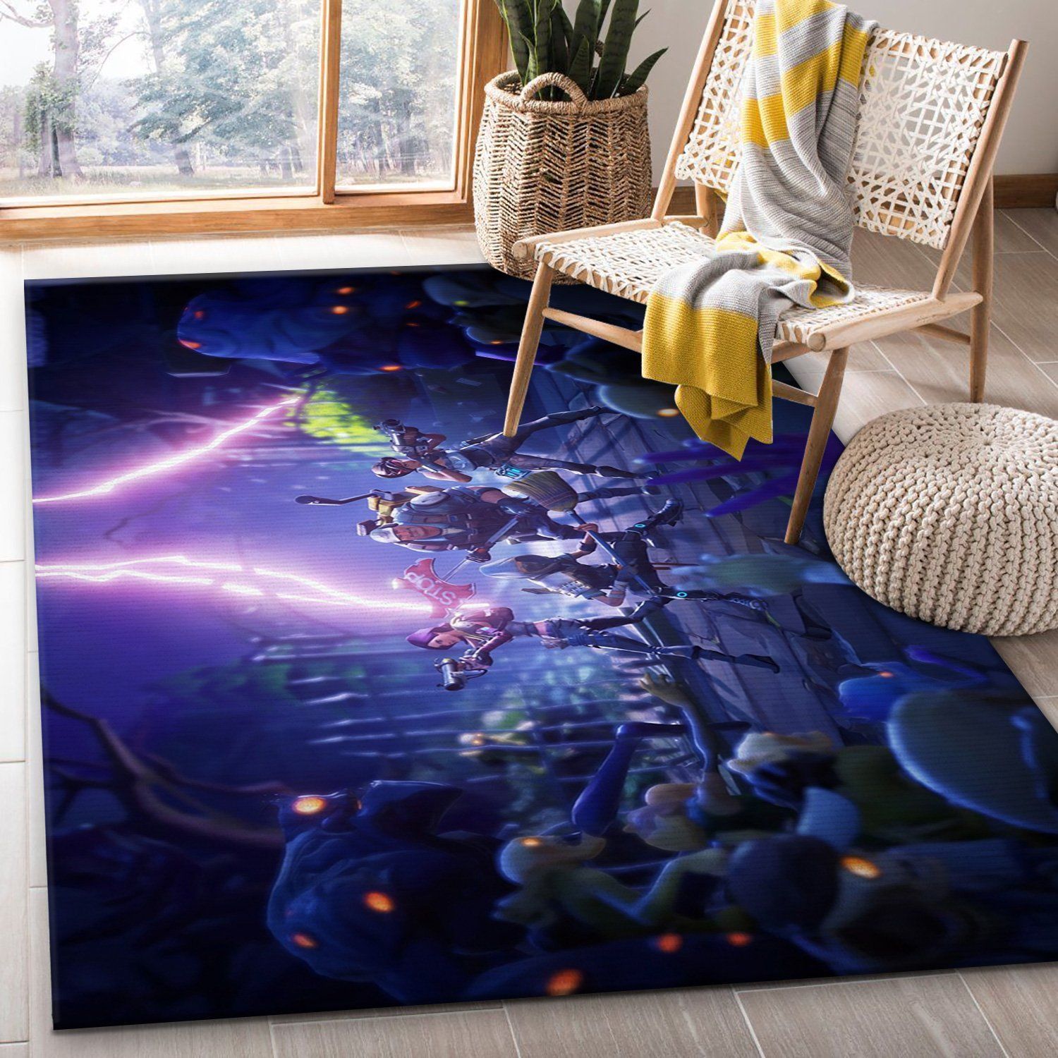 Fortnite Gaming Area Rug Living Room Christmas Gift US Decor - Indoor Outdoor Rugs