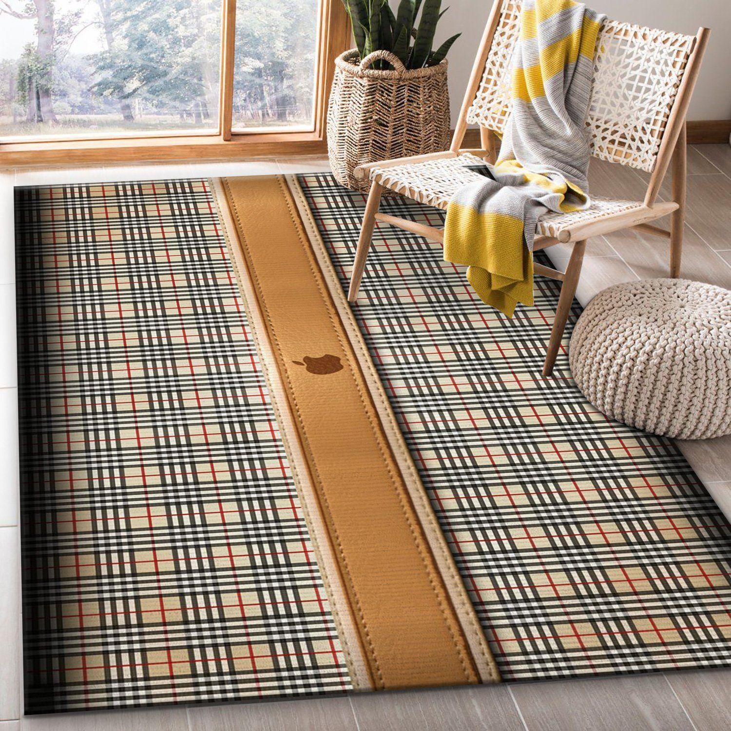 Burberry Ft Apple Fashion Brand Area Rug Bedroom Rug Christmas Gift US Decor - Indoor Outdoor Rugs