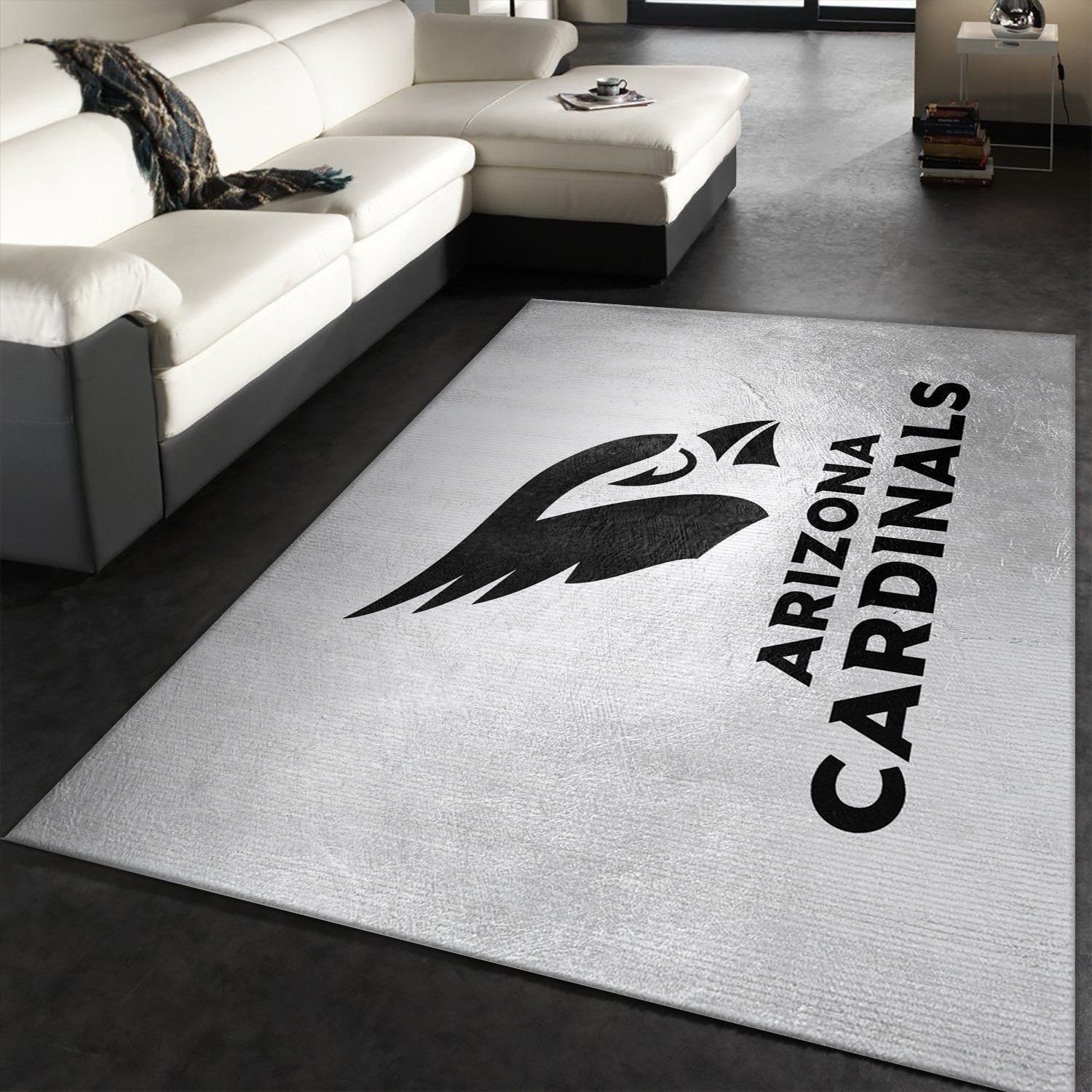 Arizona Cardinals Silver NFL Area Rug For Christmas, Living Room Rug, Family Gift US Decor - Indoor Outdoor Rugs