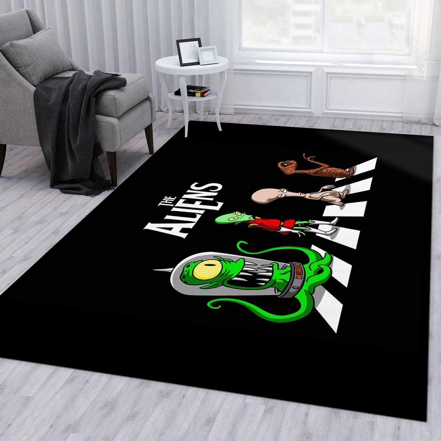 The Aliens Area Rug Bedroom Rug Home Decor Floor Decor - Indoor Outdoor Rugs