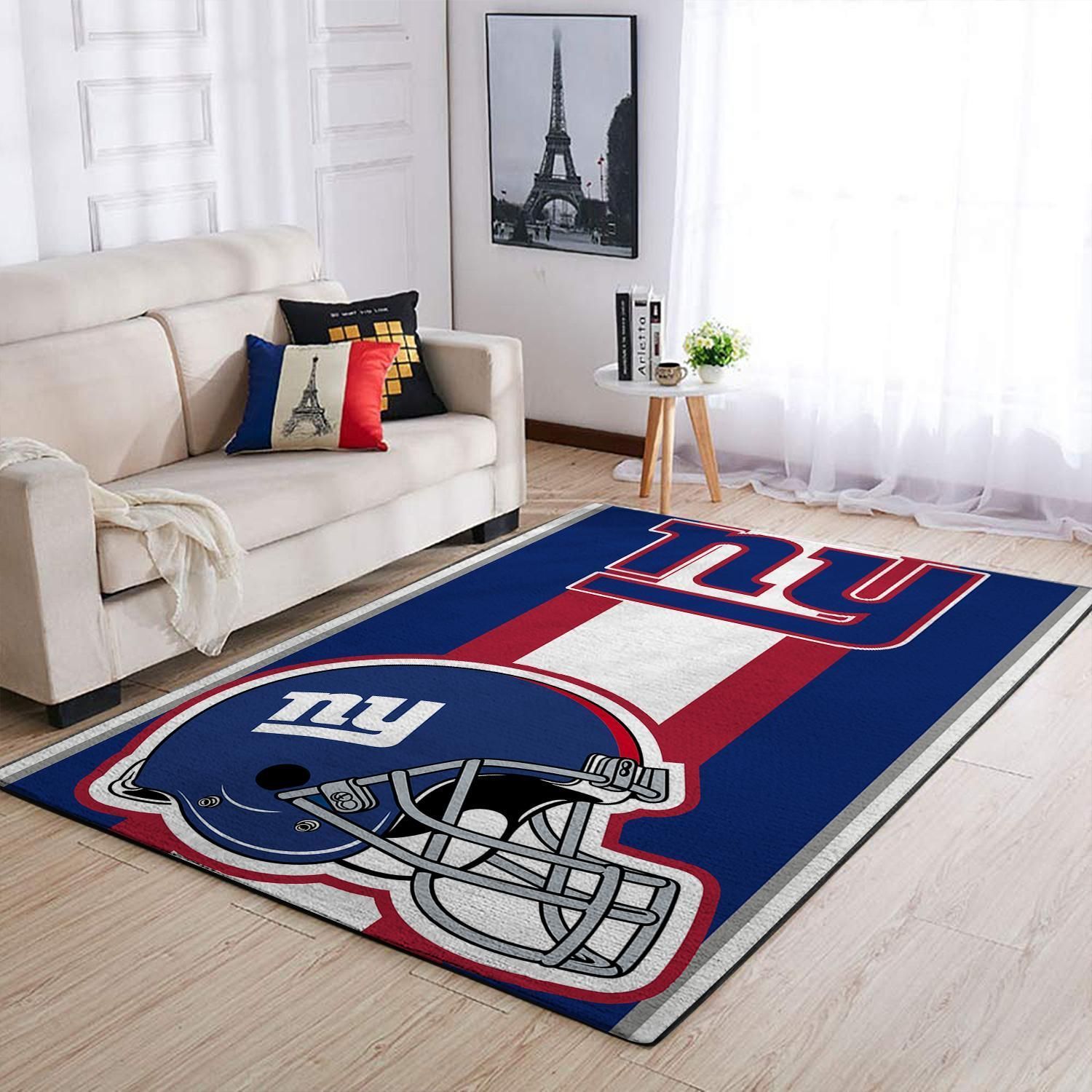 New York Giants Nfl Team Logo Helmet Nice Gift Home Decor Rectangle Area Rug - Indoor Outdoor Rugs