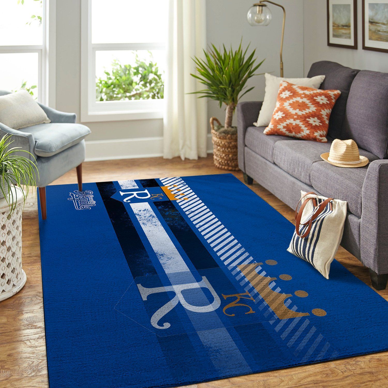 Kansas City Royals Mlb Team Logo Nice Gift Home Decor Rectangle Area Rug - Indoor Outdoor Rugs