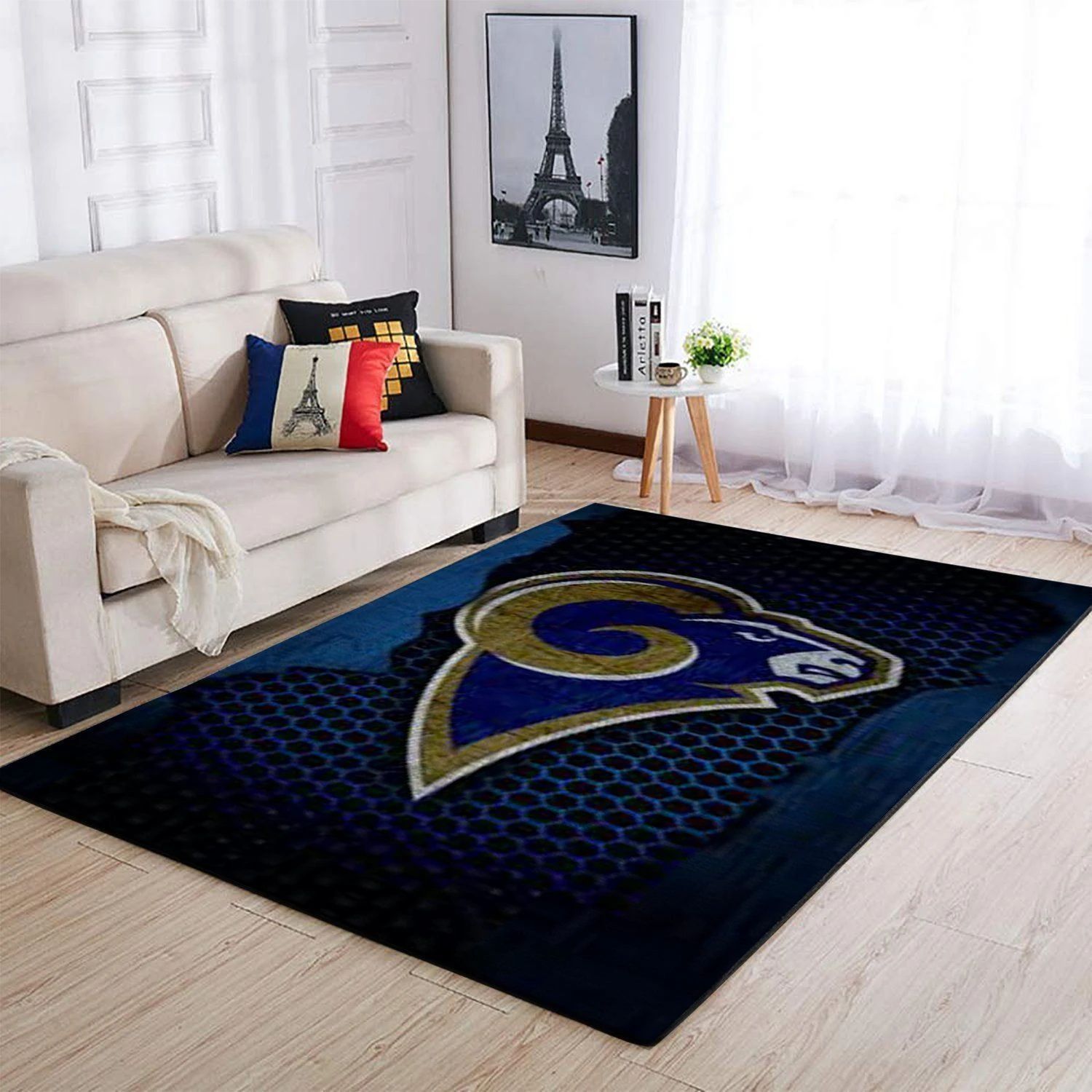 Los Angeles Rams Area Rug Nfl Football Floor Decor - Indoor Outdoor Rugs