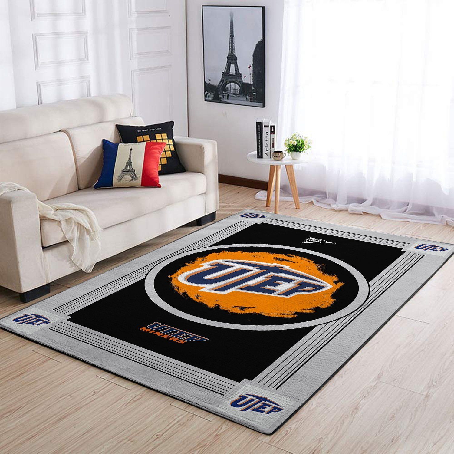 Utep Miners Ncaa Team Logo Nice Gift Home Decor Rectangle Area Rug - Indoor Outdoor Rugs