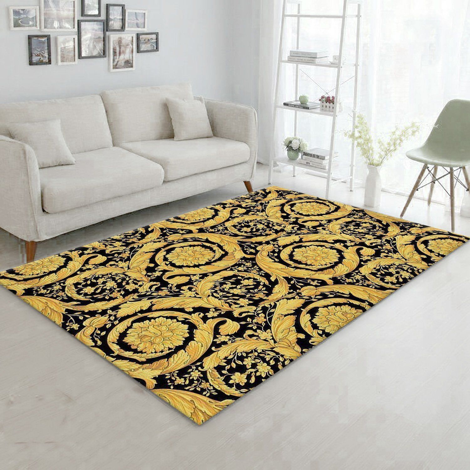 Versace Ver1 Fashion Brand Area Rug Living Room Rug Christmas Gift US Decor - Indoor Outdoor Rugs