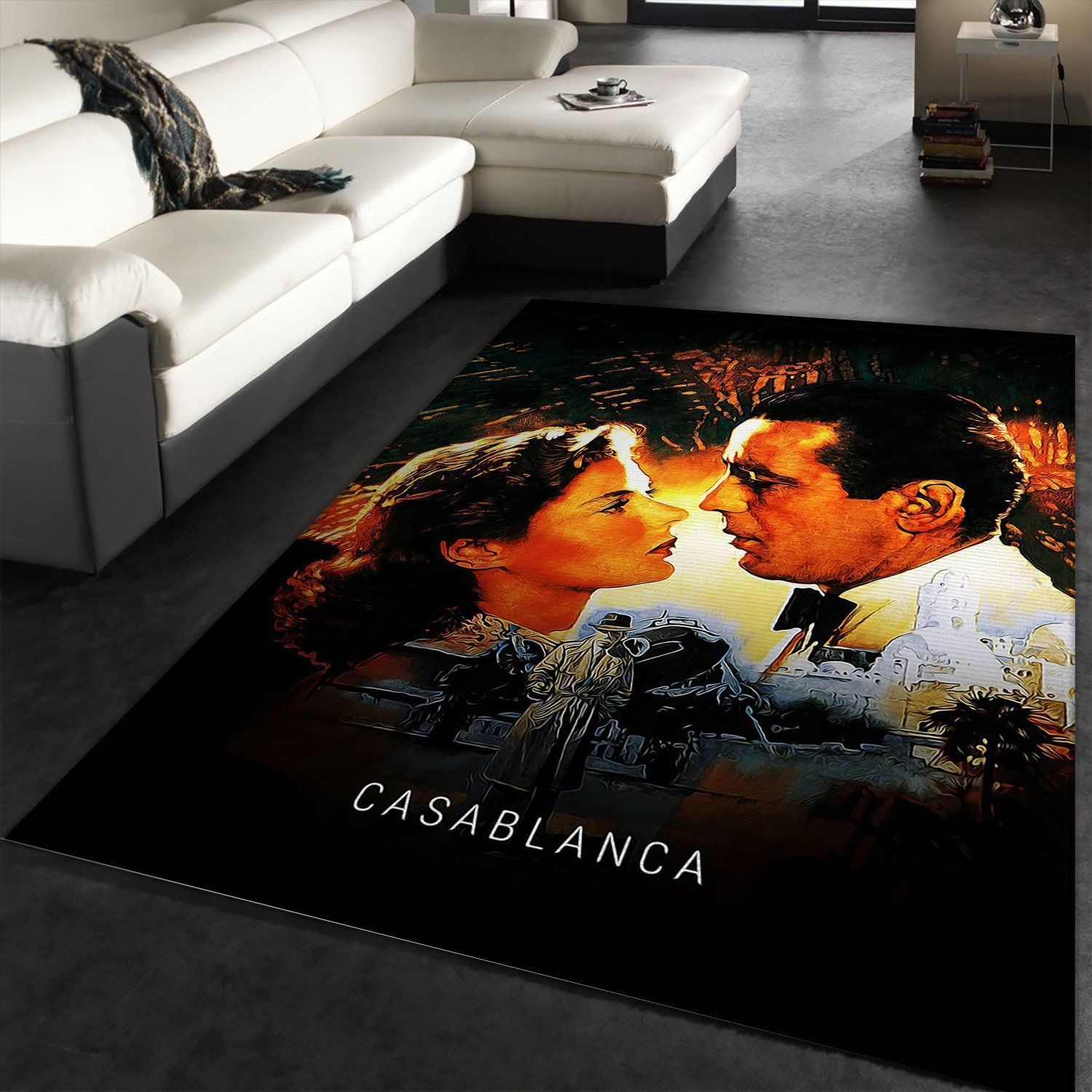 Casablanca 1942 Area Rug Movie Rug Christmas Gift US Decor - Indoor Outdoor Rugs