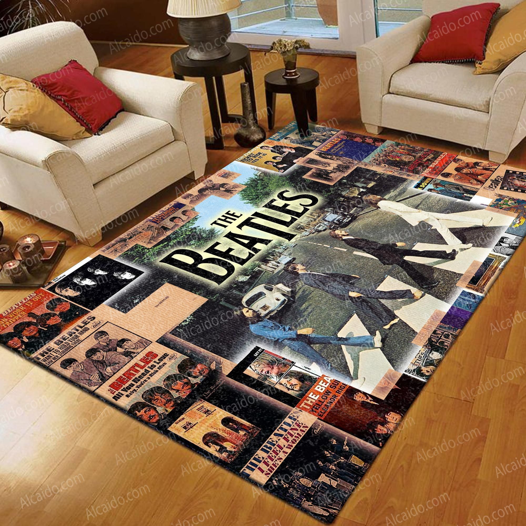 The Beatles English Rock Band Album Covers Abbey Road Living Room Music Band Area Rugs, Kitchen Rug, US Gift Decor - Indoor Outdoor Rugs