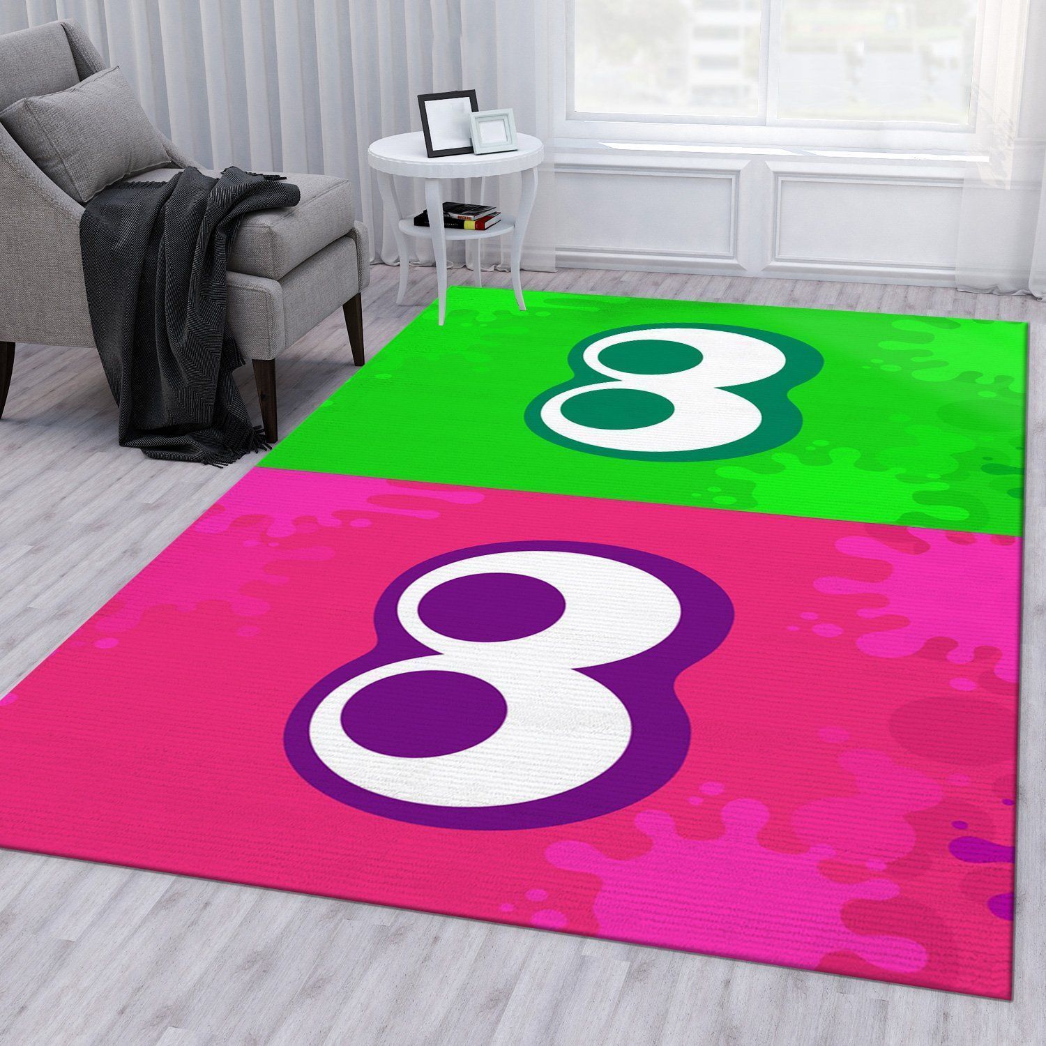 Splatoon 2 Ver4 Area Rug Bedroom Rug Home US Decor - Indoor Outdoor Rugs