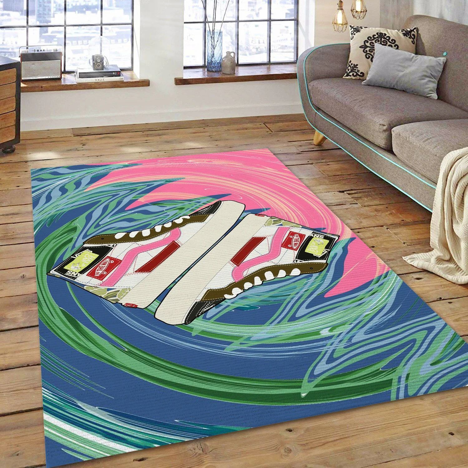 Sk8 Sneakers Pro Fashion Brand Rectangle Rug, Living Room Rug - US Decor - Indoor Outdoor Rugs