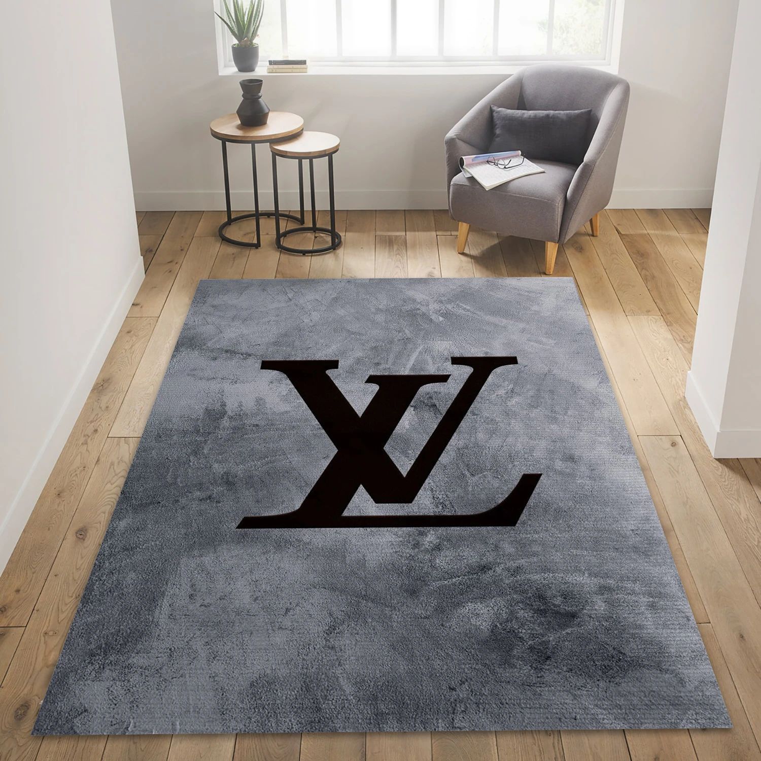 Louis Vuitton Fashion Logo Area Rug, Bedroom Rug - Family US Decor - Indoor Outdoor Rugs