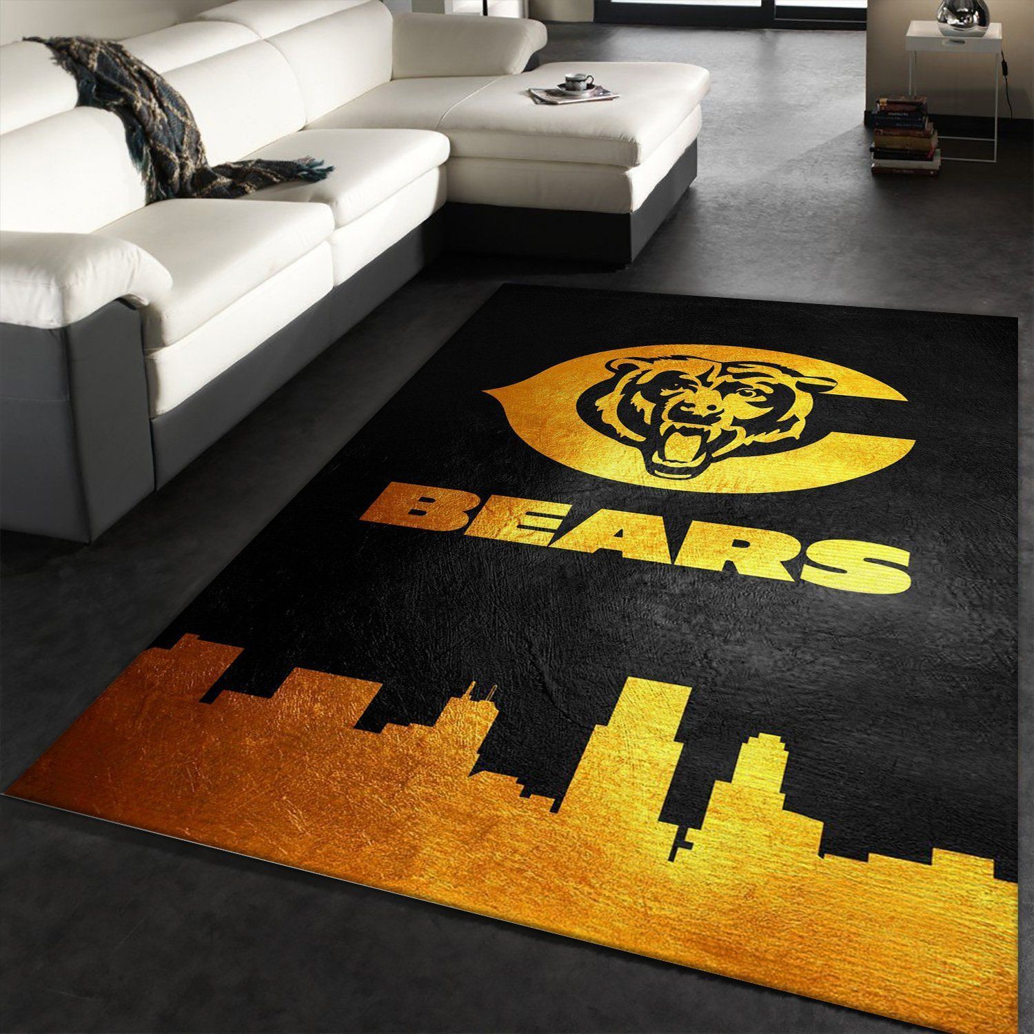 Chicago Bears Skyline NFL Area Rug For Christmas, Living room and bedroom Rug, Home US Decor - Indoor Outdoor Rugs