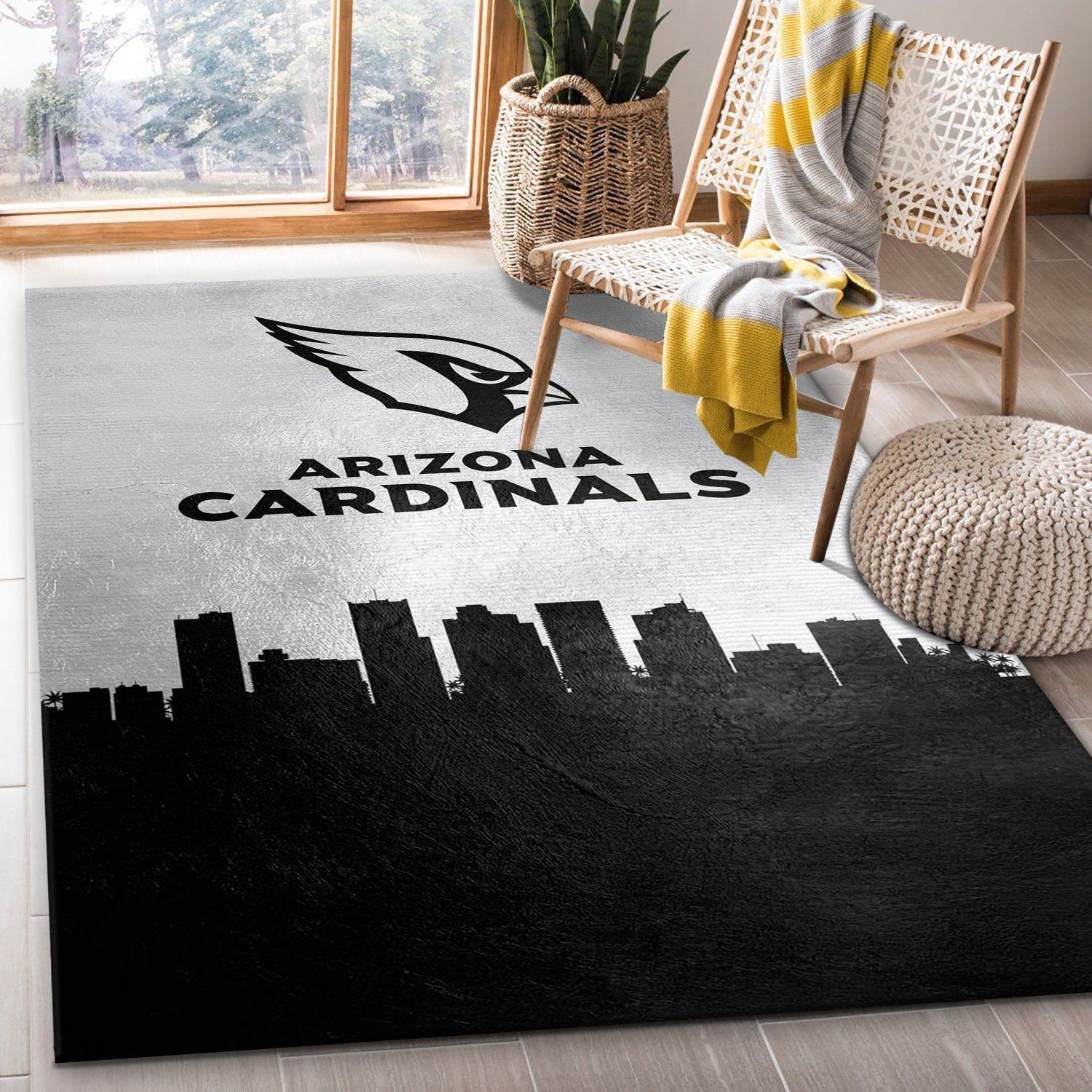 Arizona Cardinals Skyline NFL Area Rug For Christmas, Kitchen Rug, Home Decor Floor Decor - Indoor Outdoor Rugs