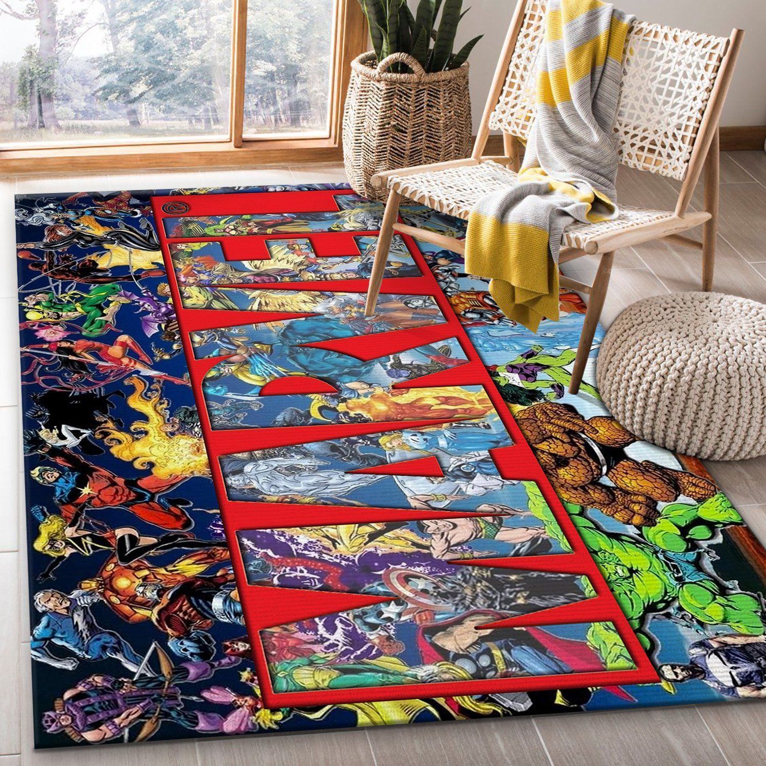 Marvel Movies Area Rugs Gaming Living Room Carpet Floor Decor The US Decor - Indoor Outdoor Rugs