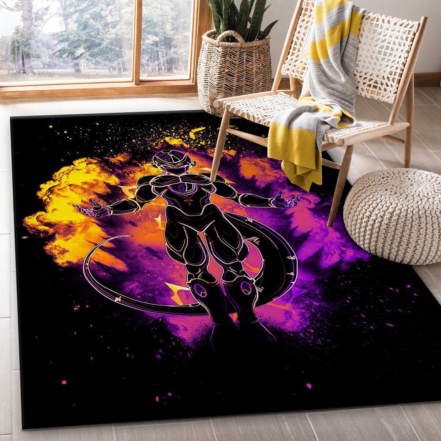 Soul Of The Golden Power Anime Hero Area Rug, Living room and bedroom Rug, Christmas Gift US Decor - Indoor Outdoor Rugs