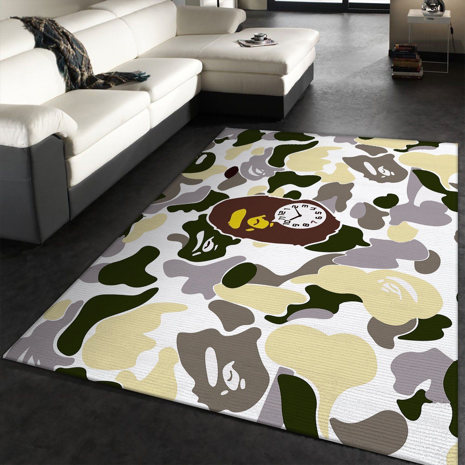 Bape Fashion Brand Creative Color Mixing Area Rugs Living Room Carpet The US Decor - Indoor Outdoor Rugs