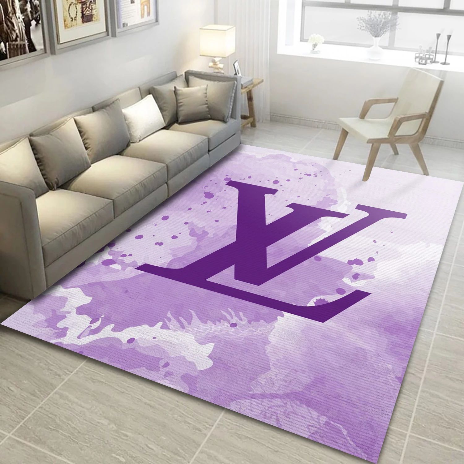 Louis Vuitton Fashion Brand Area Rug, Living Room Rug - US Decor - Indoor Outdoor Rugs