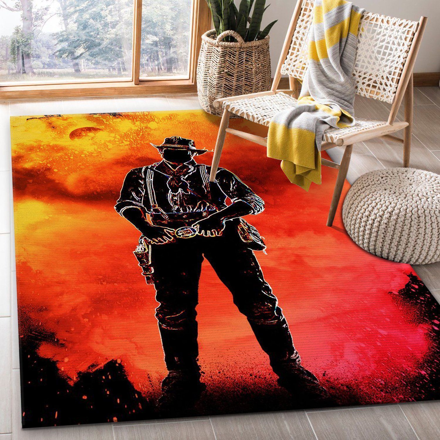 Soul Of The Cowboy Anime Hero Area Rug, Living room and bedroom Rug, Home Decor Floor Decor - Indoor Outdoor Rugs