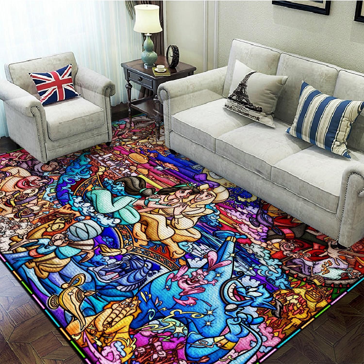 Disney Aladdin Living Room Area Rug For Christmas, Kitchen Rug, Home Decor - Indoor Outdoor Rugs