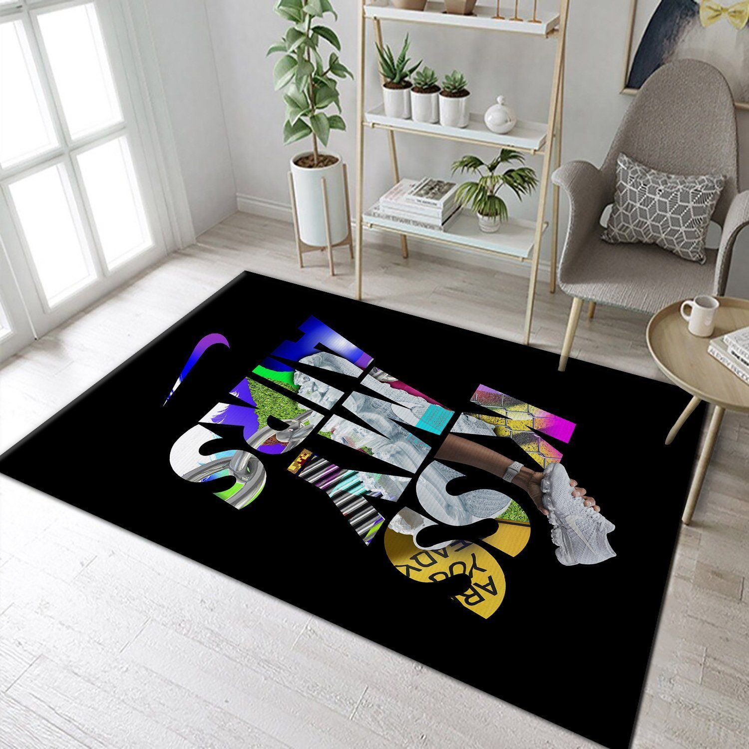 Kiss My Airs Nike Rug Area Rug Floor Decor - Indoor Outdoor Rugs