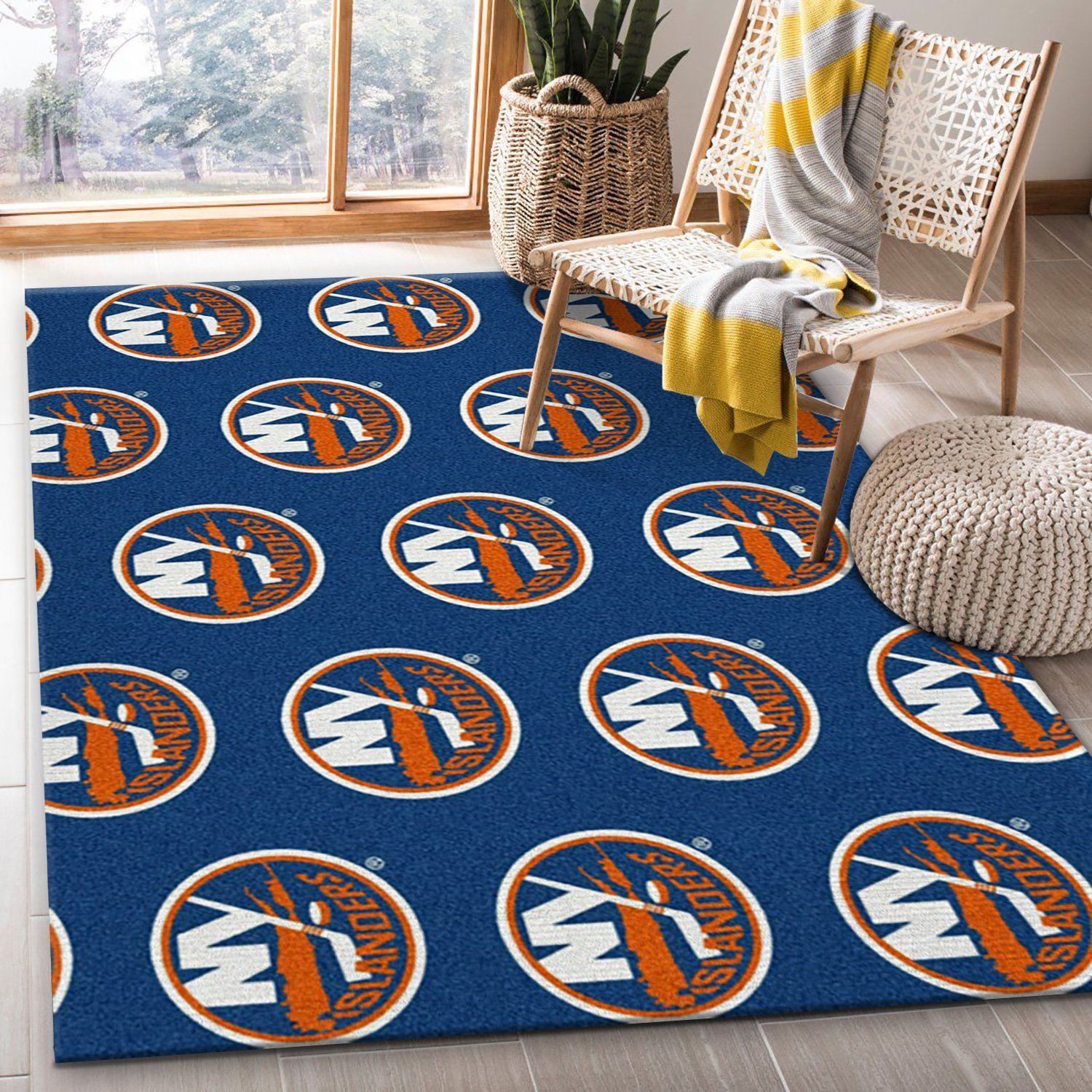 Nhl Repeat New York Islanders Area Rug For Christmas, Bedroom Rug, US Gift Decor - Indoor Outdoor Rugs