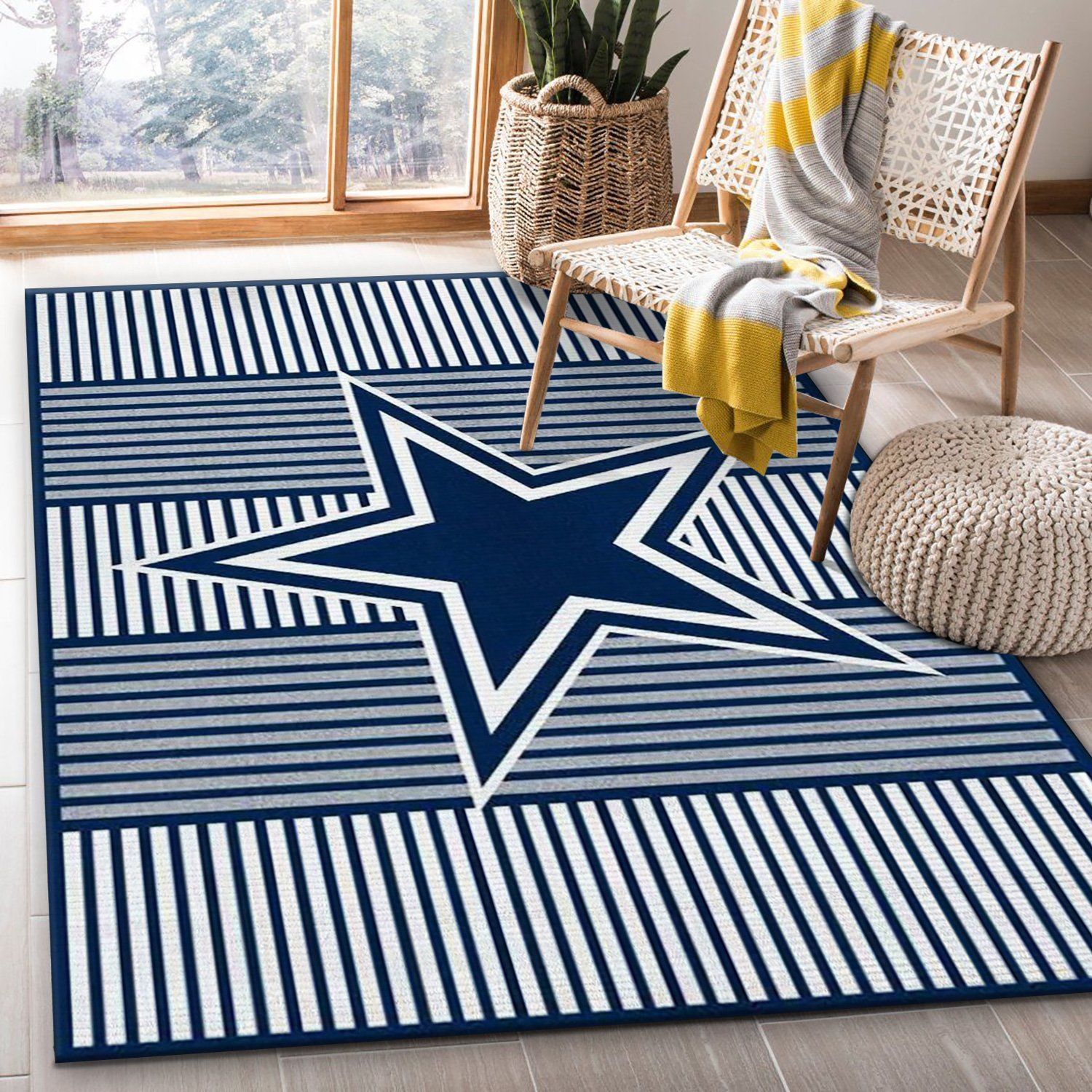 Dallas Cowboys Imperial Champion Rug NFL Area Rug Carpet, Living room and bedroom Rug, Home US Decor - Indoor Outdoor Rugs