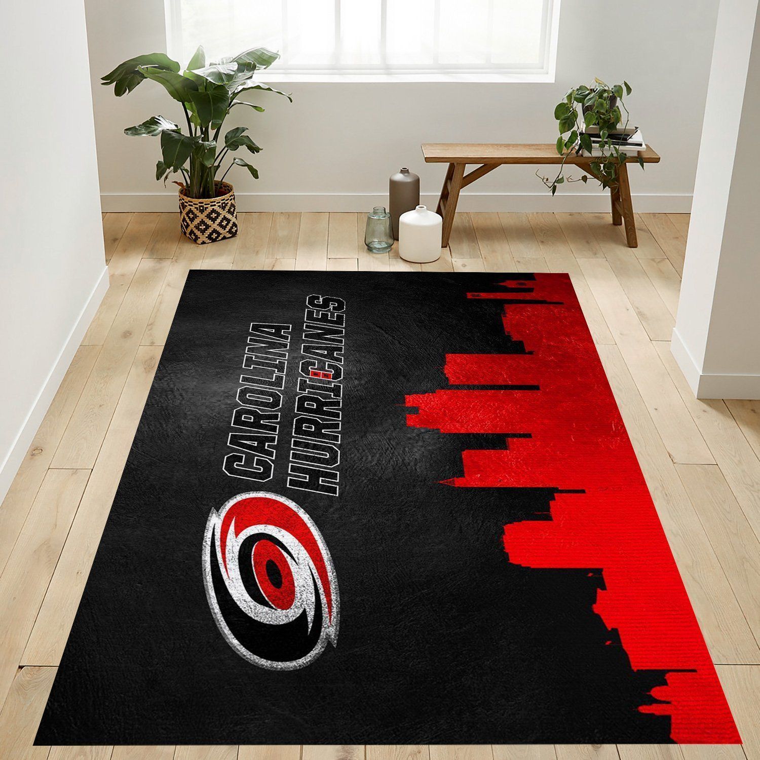 Carolina Hurricanes Nfl Logo Area Rug For Gift Bedroom Rug US Gift Decor - Indoor Outdoor Rugs