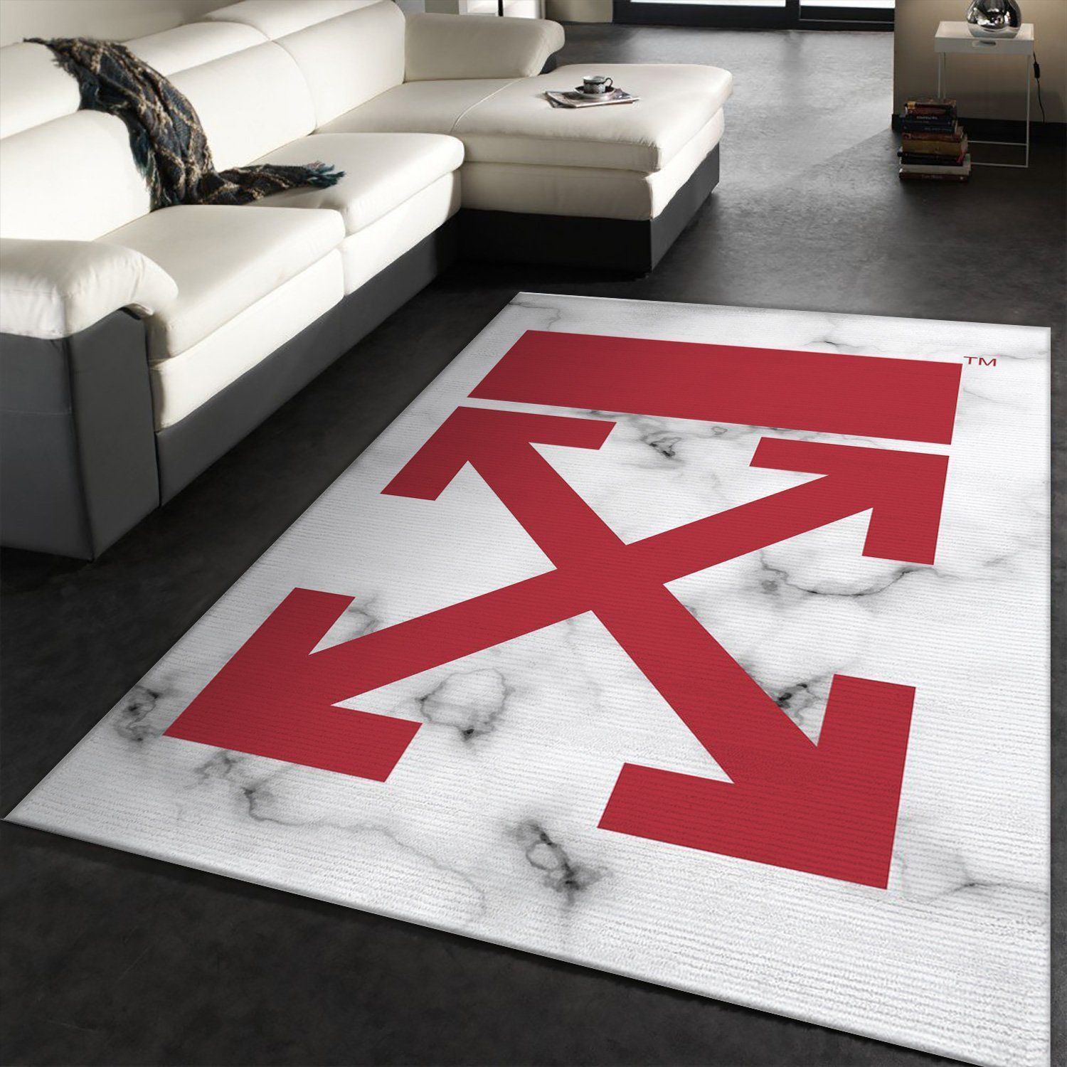 Off White Area Rug Fashion Brand Rug Home Decor Floor Decor - Indoor Outdoor Rugs