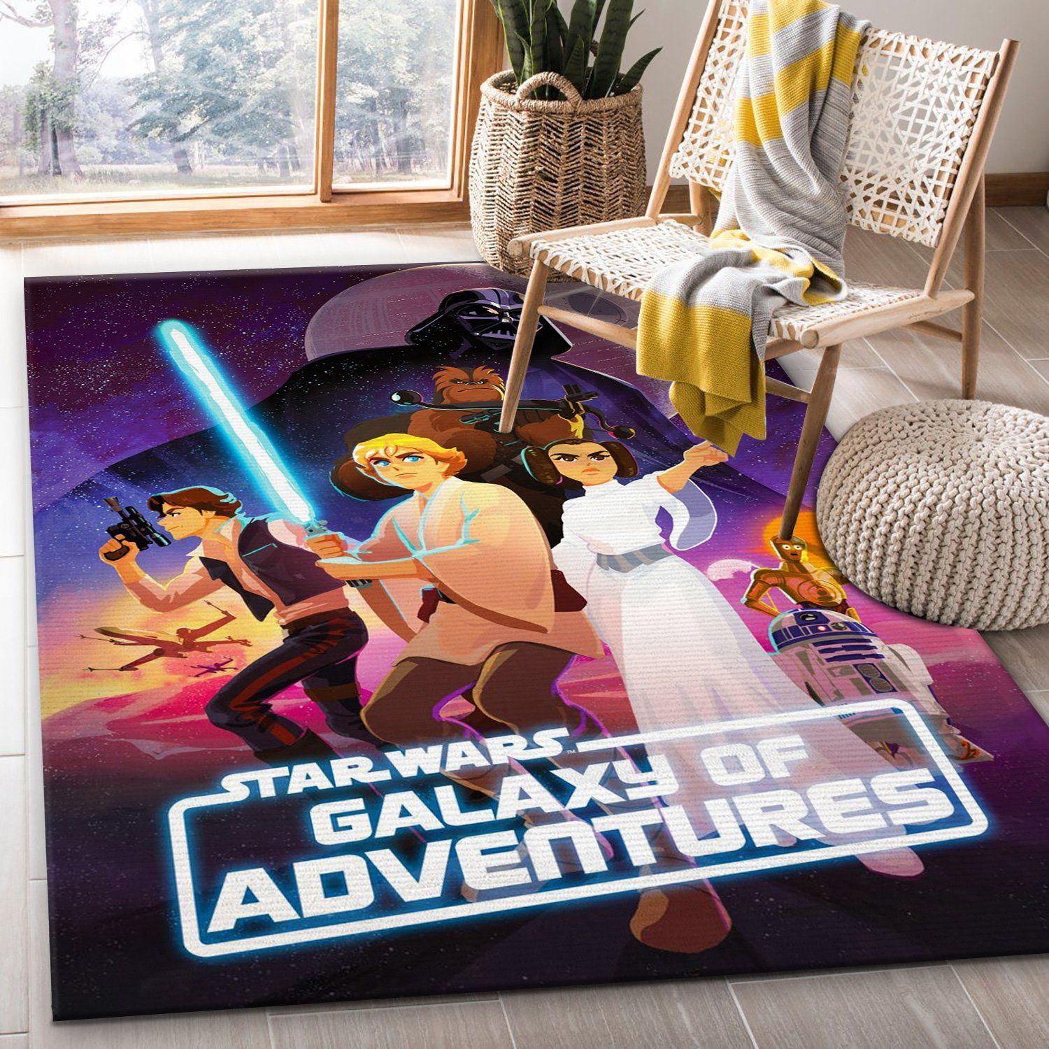 Star Wars Area Rug Star Wars Galaxy Of Adventures Home US Decor - Indoor Outdoor Rugs