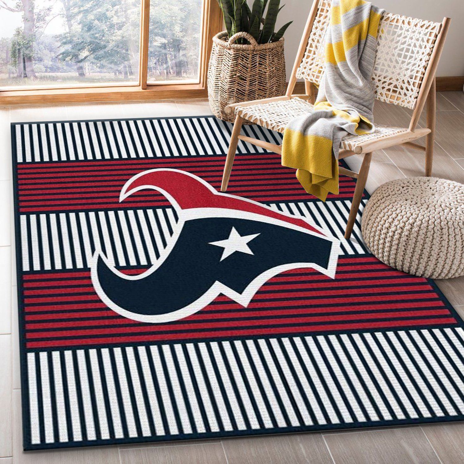 Houston Texans Imperial Champion Rug NFL Area Rug Carpet, Bedroom, Home US Decor - Indoor Outdoor Rugs