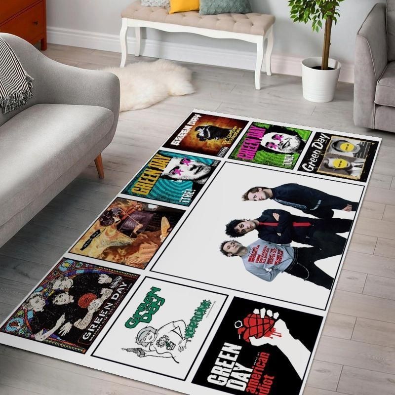 Green Day Albums Ver 2 Area Rug For Christmas Living Room Rug Home Decor Floor Decor - Indoor Outdoor Rugs