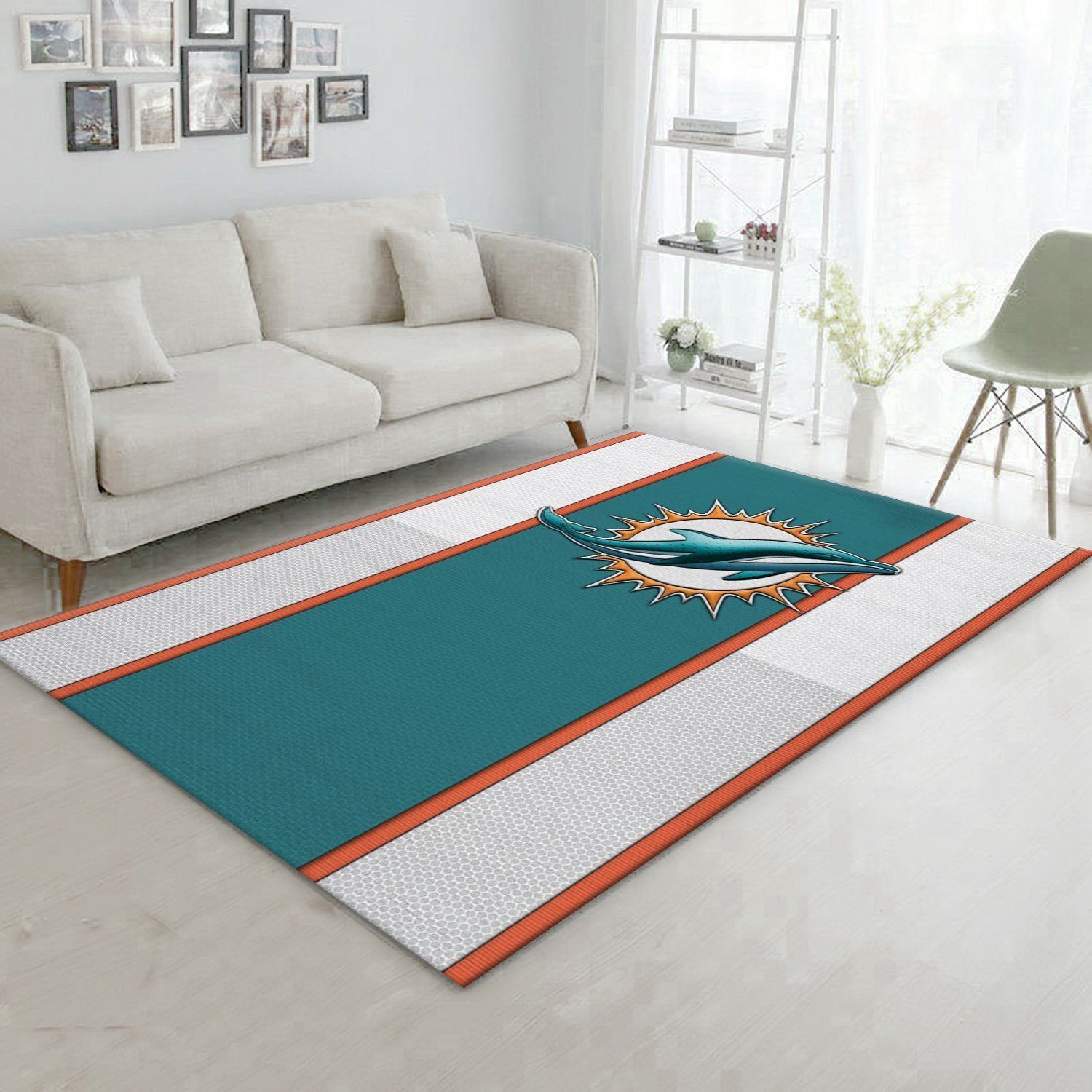 Miami Dolphins 11 NFL Noel Gift Rug Living Room Rug Home Decor Floor Decor - Indoor Outdoor Rugs