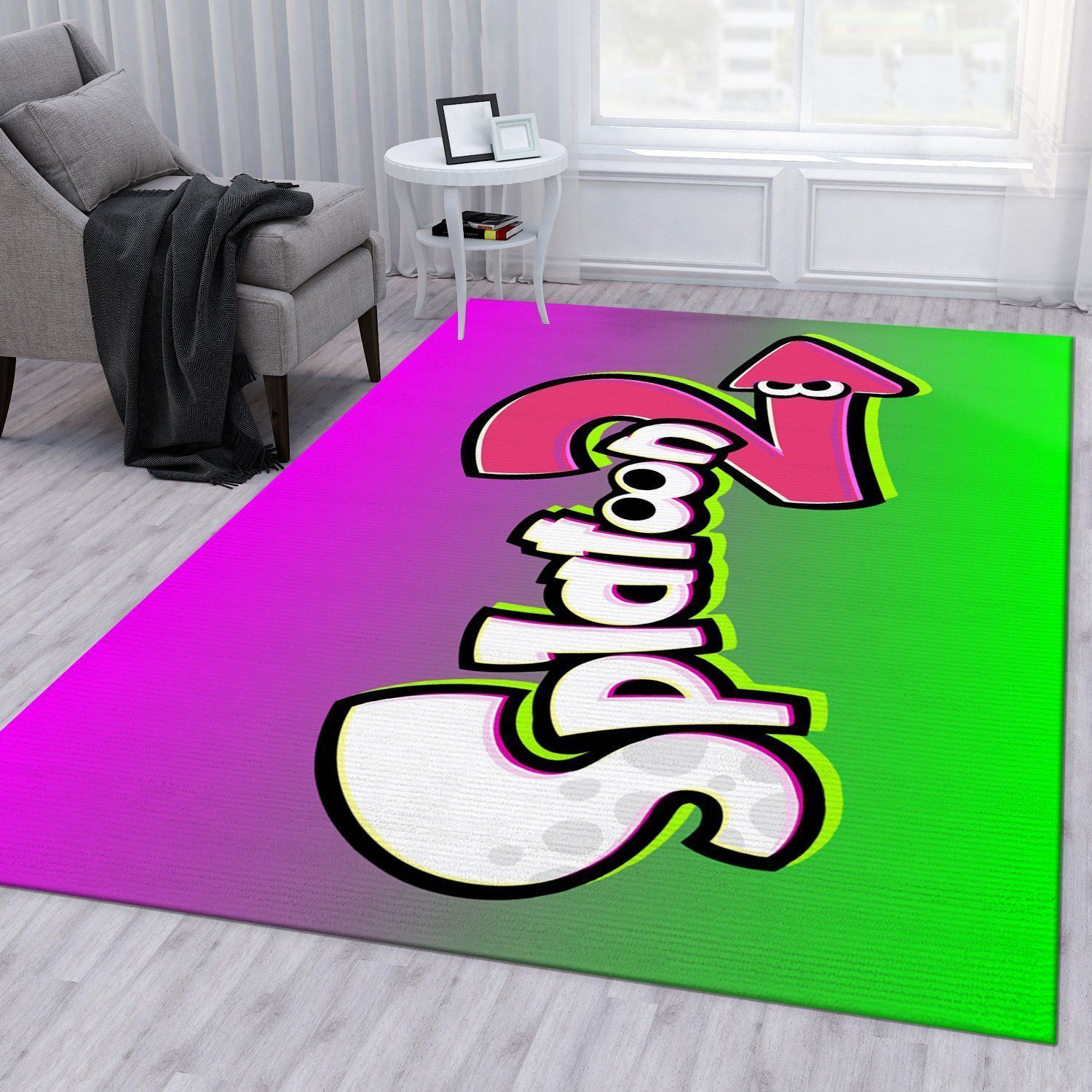 Splatoon 2 Logo Area Rug For Christmas Bedroom Rug US Gift Decor - Indoor Outdoor Rugs