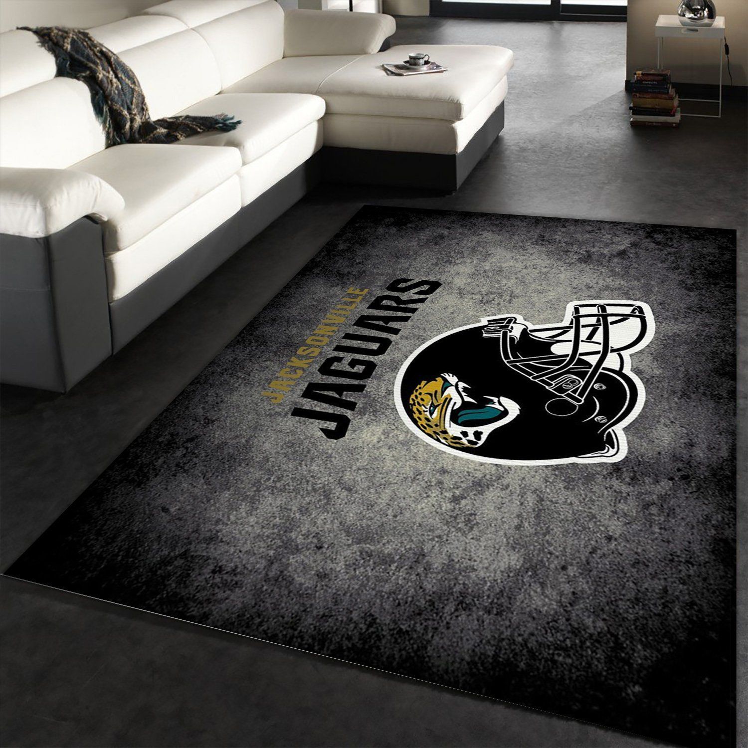 Jacksonville Jaguars Imperial Distressed Rug NFL Area Rug For Christmas, Living room and bedroom Rug, US Gift Decor - Indoor Outdoor Rugs