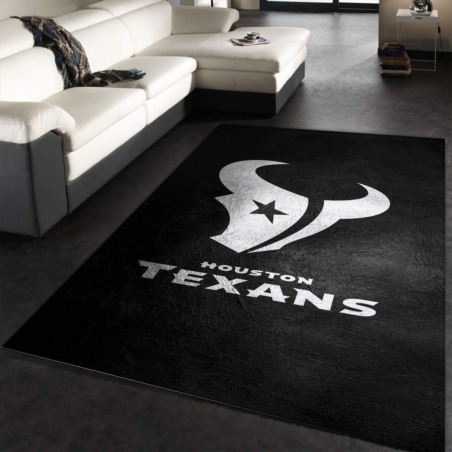 Houston Texans Silver NFL Area Rug, Living room and bedroom Rug, Christmas Gift US Decor - Indoor Outdoor Rugs