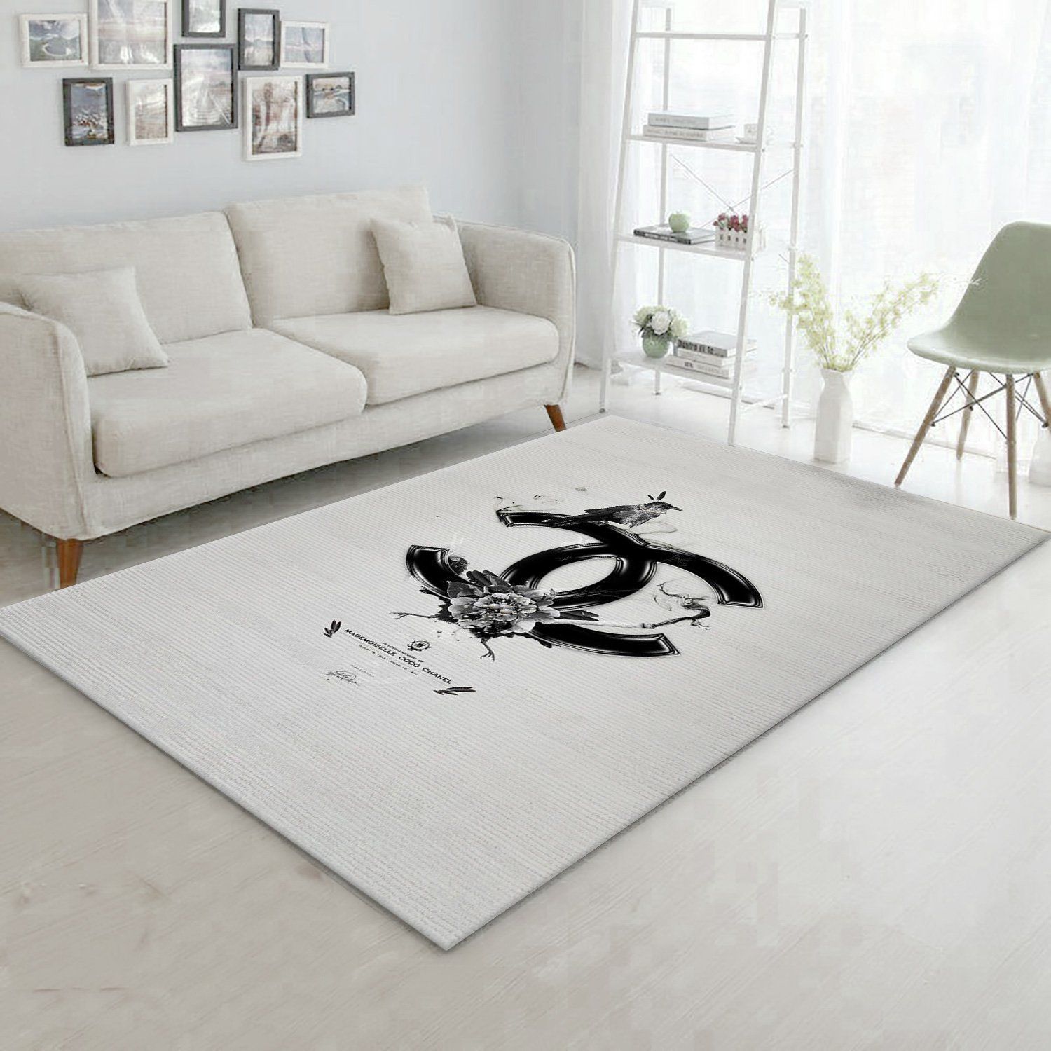 Chanel Area Rug Living Room Rug Christmas Gift US Decor - Indoor Outdoor Rugs