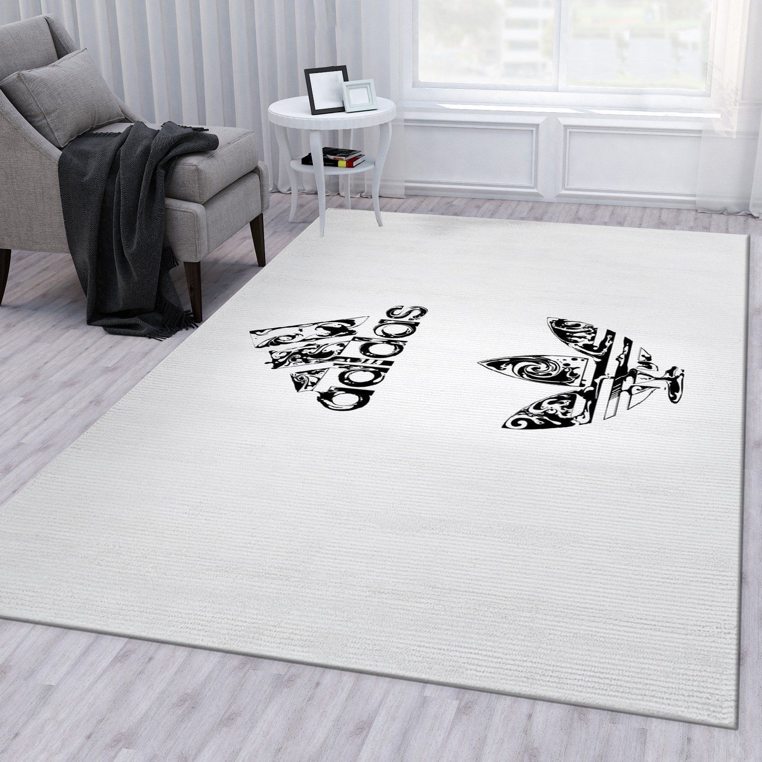 Adidas Area Rug For Christmas Fashion Brand Rug Living Room Rug Home Decor Floor Decor - Indoor Outdoor Rugs