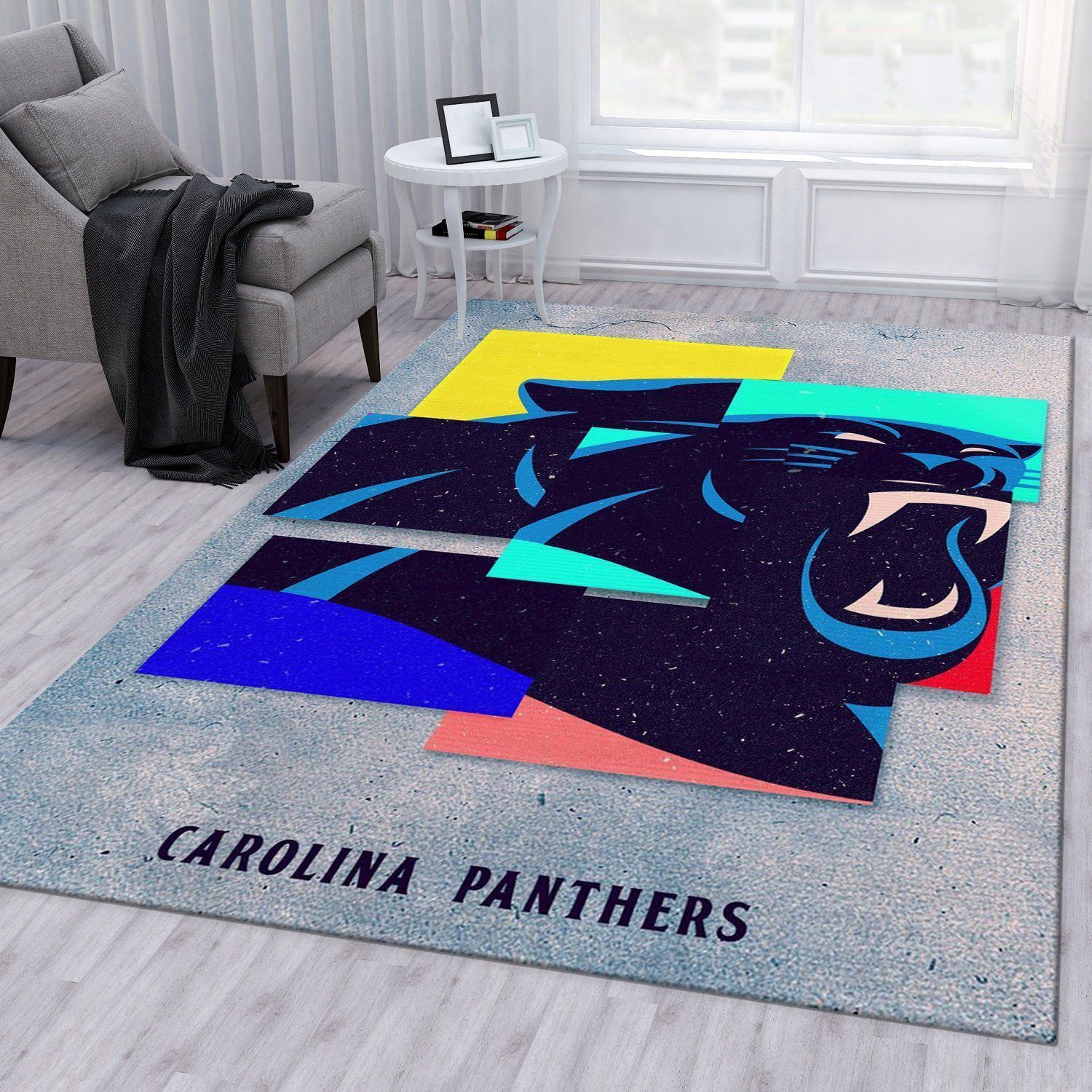 Carolina Panthers NFL Area Rug For Christmas Bedroom Rug Home Decor Floor Decor - Indoor Outdoor Rugs