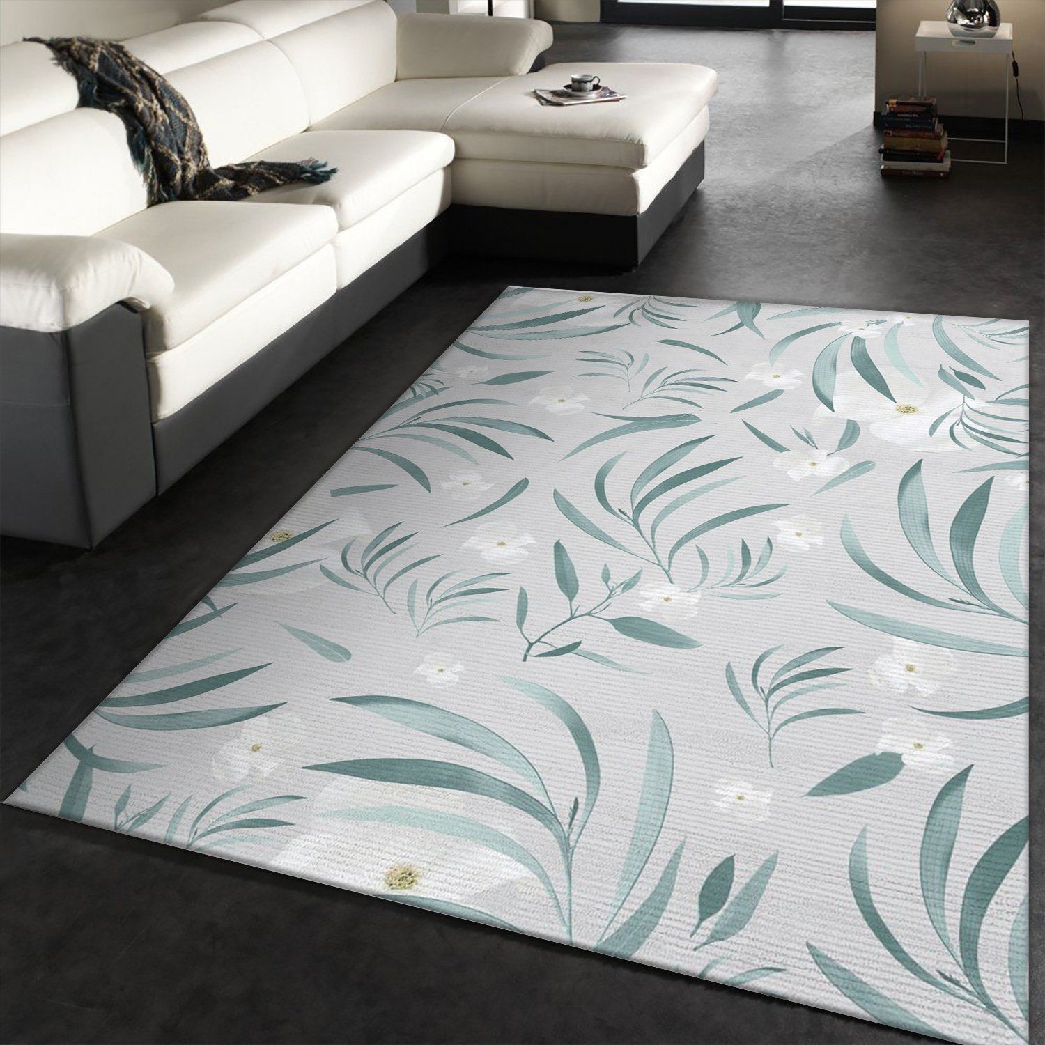 Eucalyptus Flower 2 Area Rug, Kitchen Rug, Christmas Gift US Decor - Indoor Outdoor Rugs